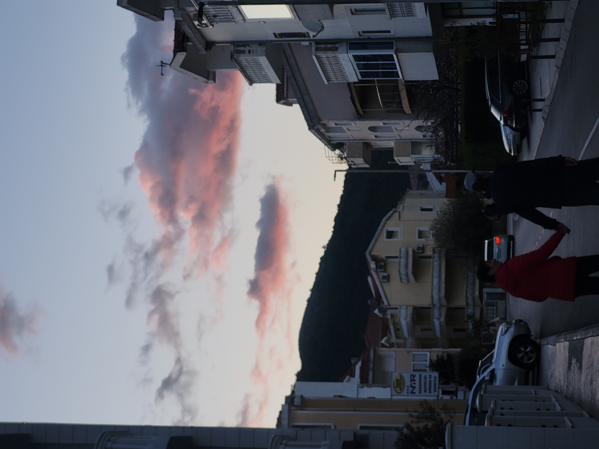 Daily life moments captured across Budva, Montenegro evening