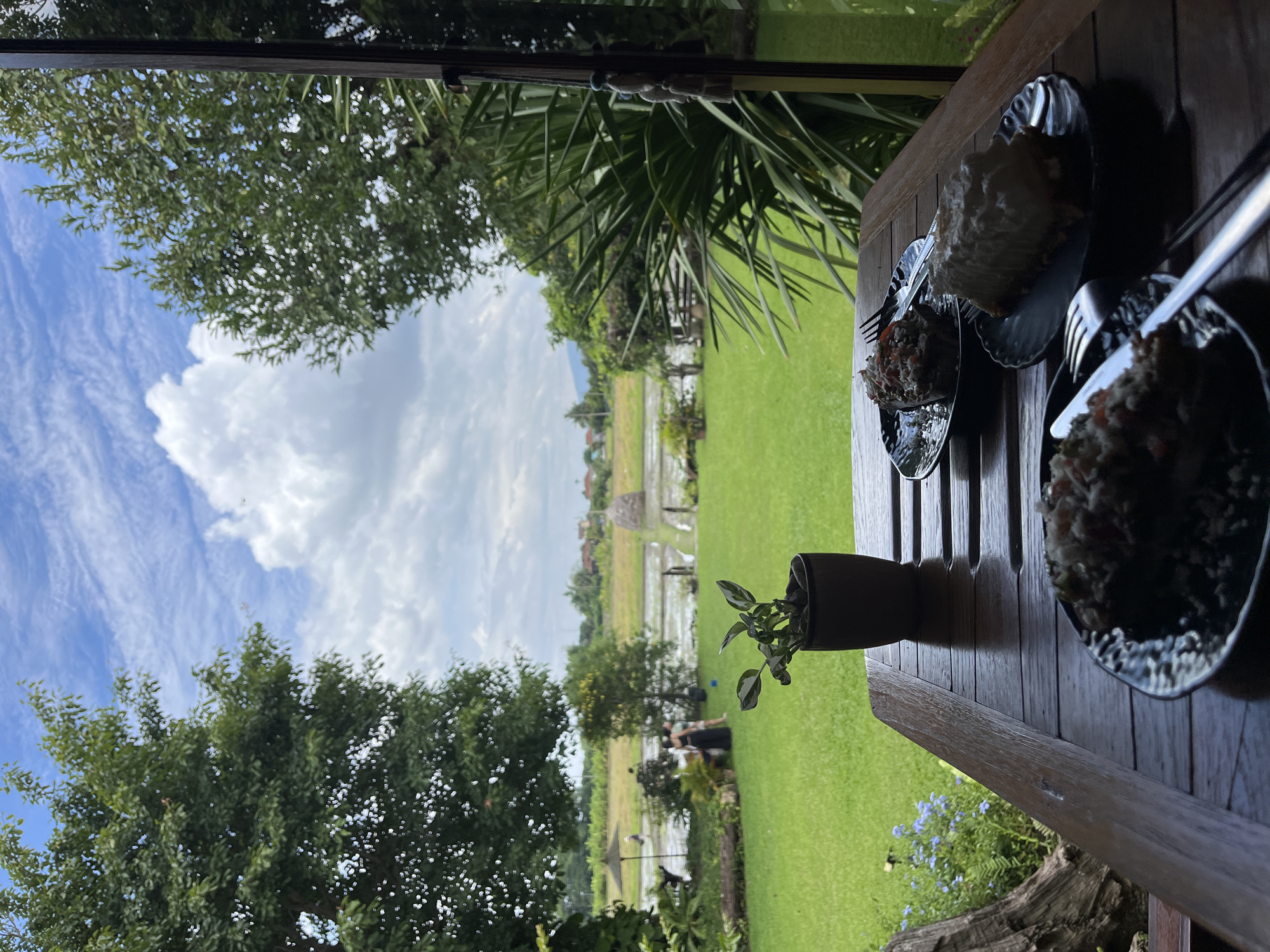 Relaxed morning at a rural cafe-resort in Ban Pa Tio