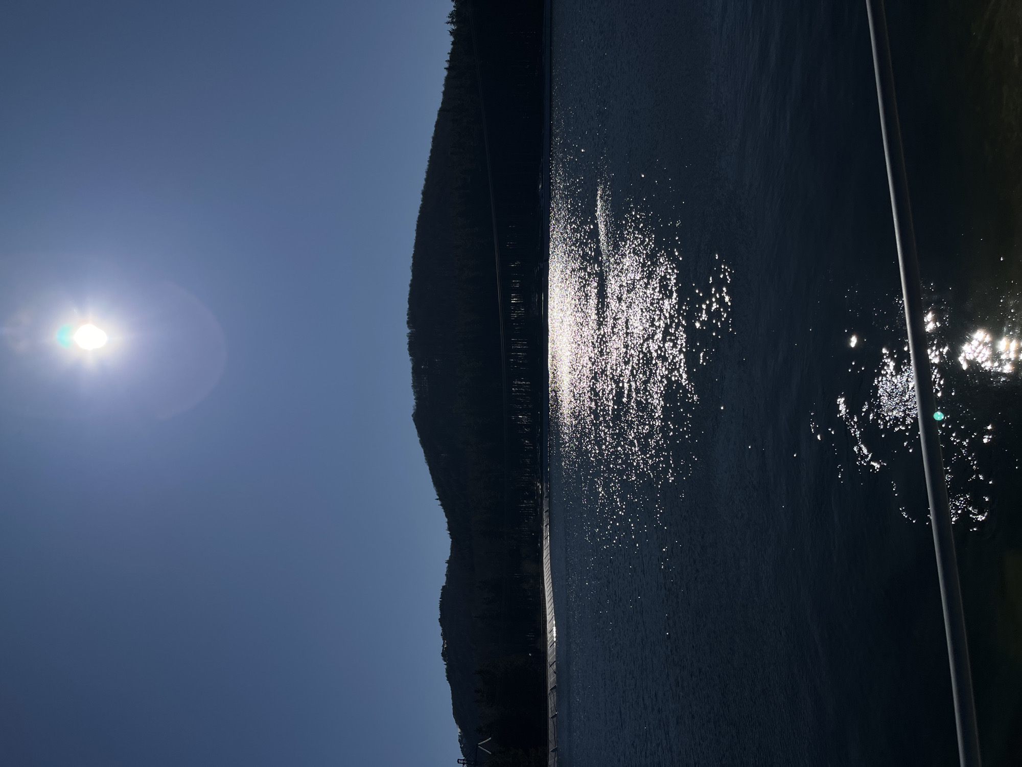 Morning sunlight reflects off water in Barziya, Bulgaria