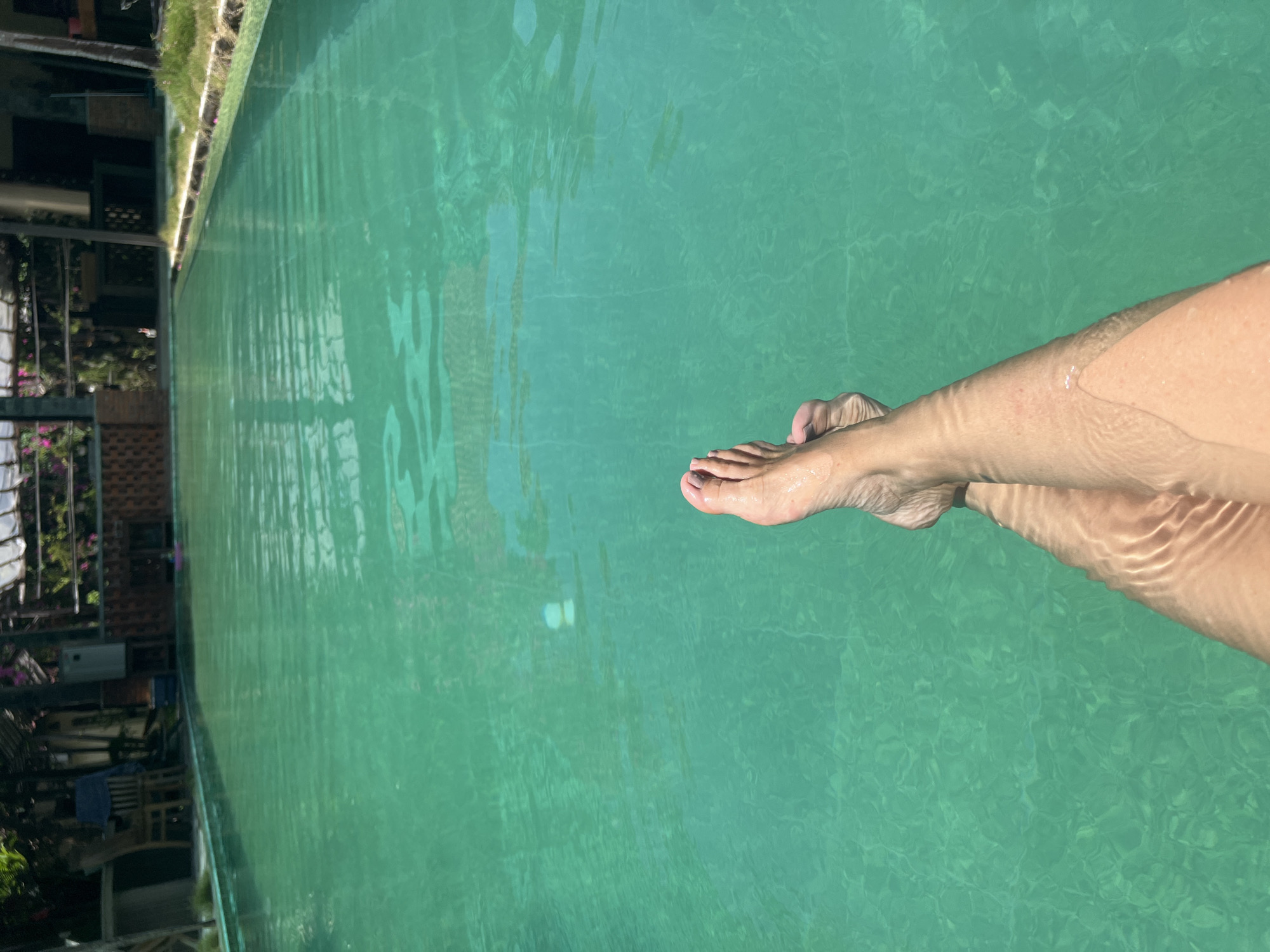 Lazy morning by the pool at a Hoi An resort
