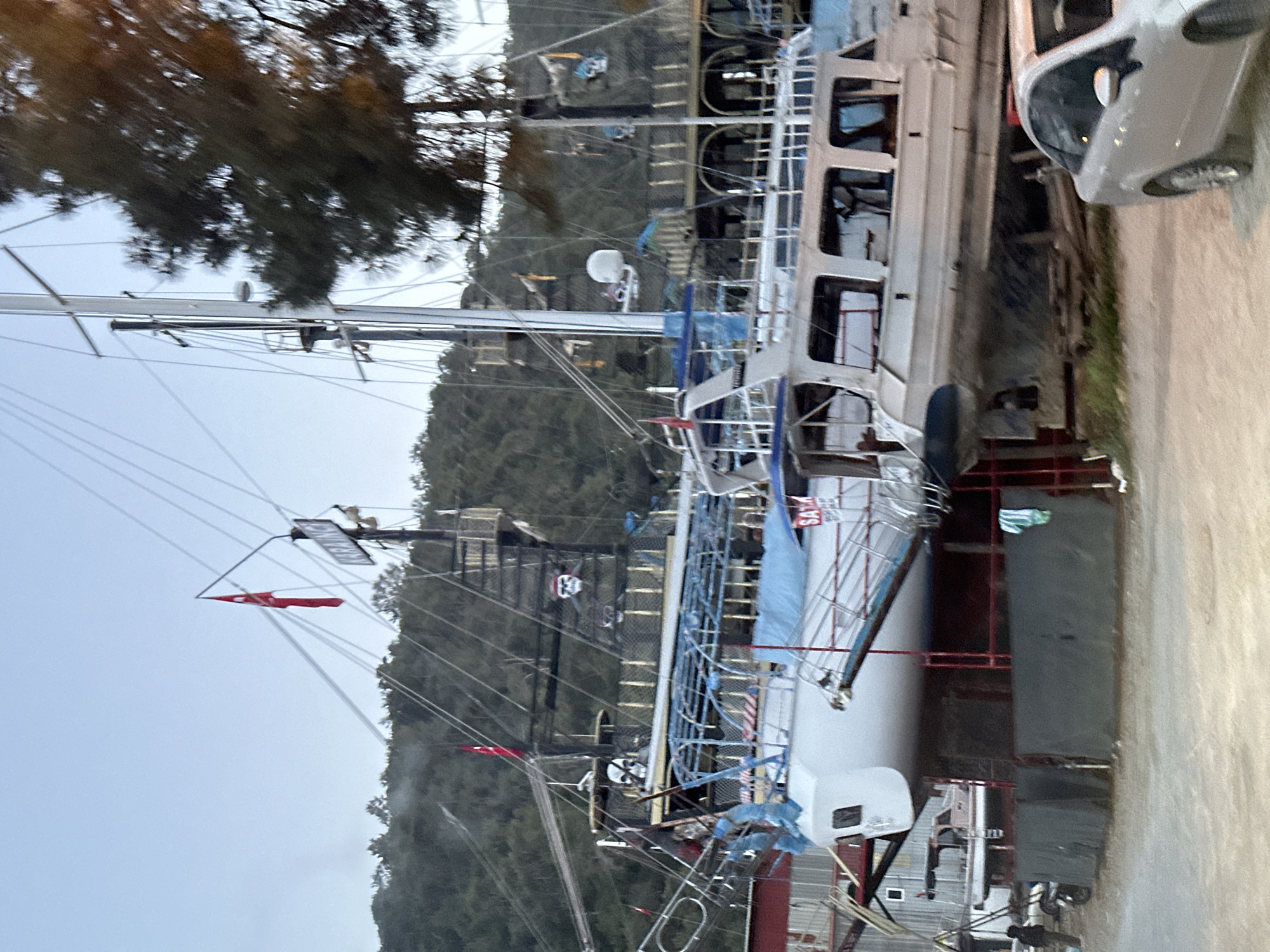 Turkish gulets undergo maintenance at Fethiye boatyard