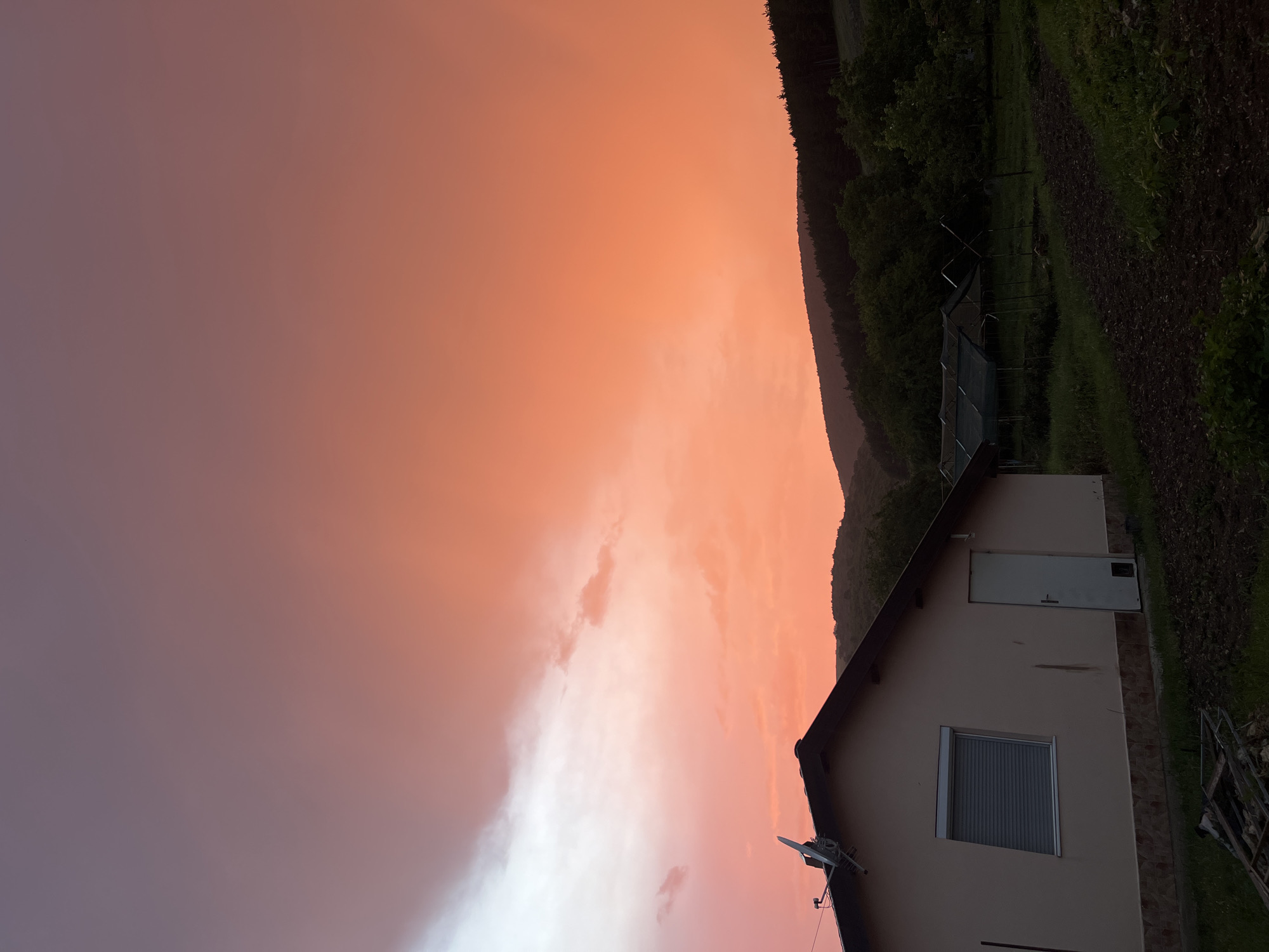 Dramatic sunset captured across rural Kosten, Bulgaria landscape