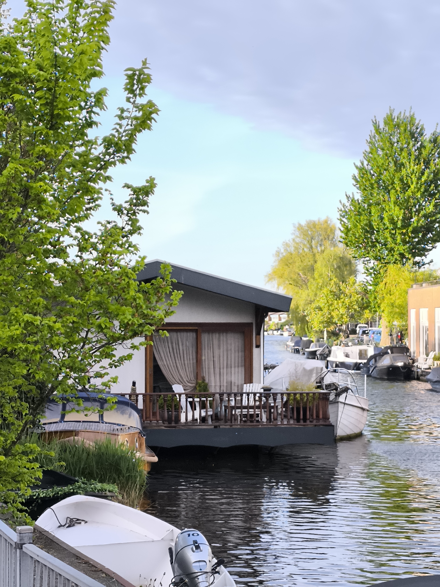 Residential waterfront scenes documented in Alkmaar, Netherlands