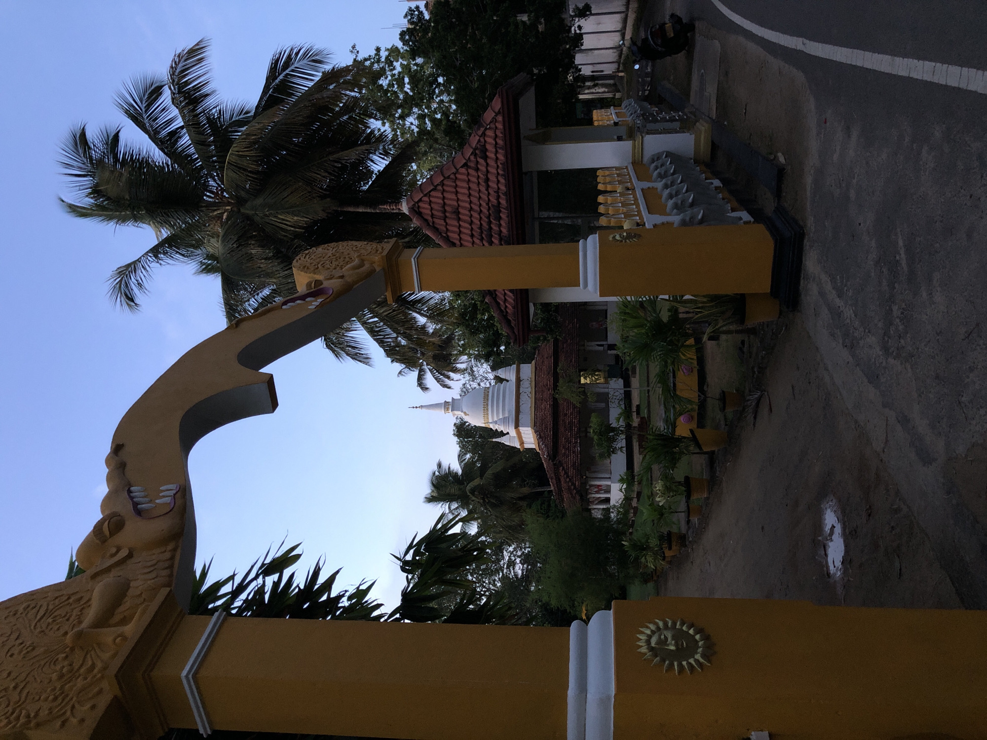 Buddhist temple complex visit in Habaraduwa, Sri Lanka