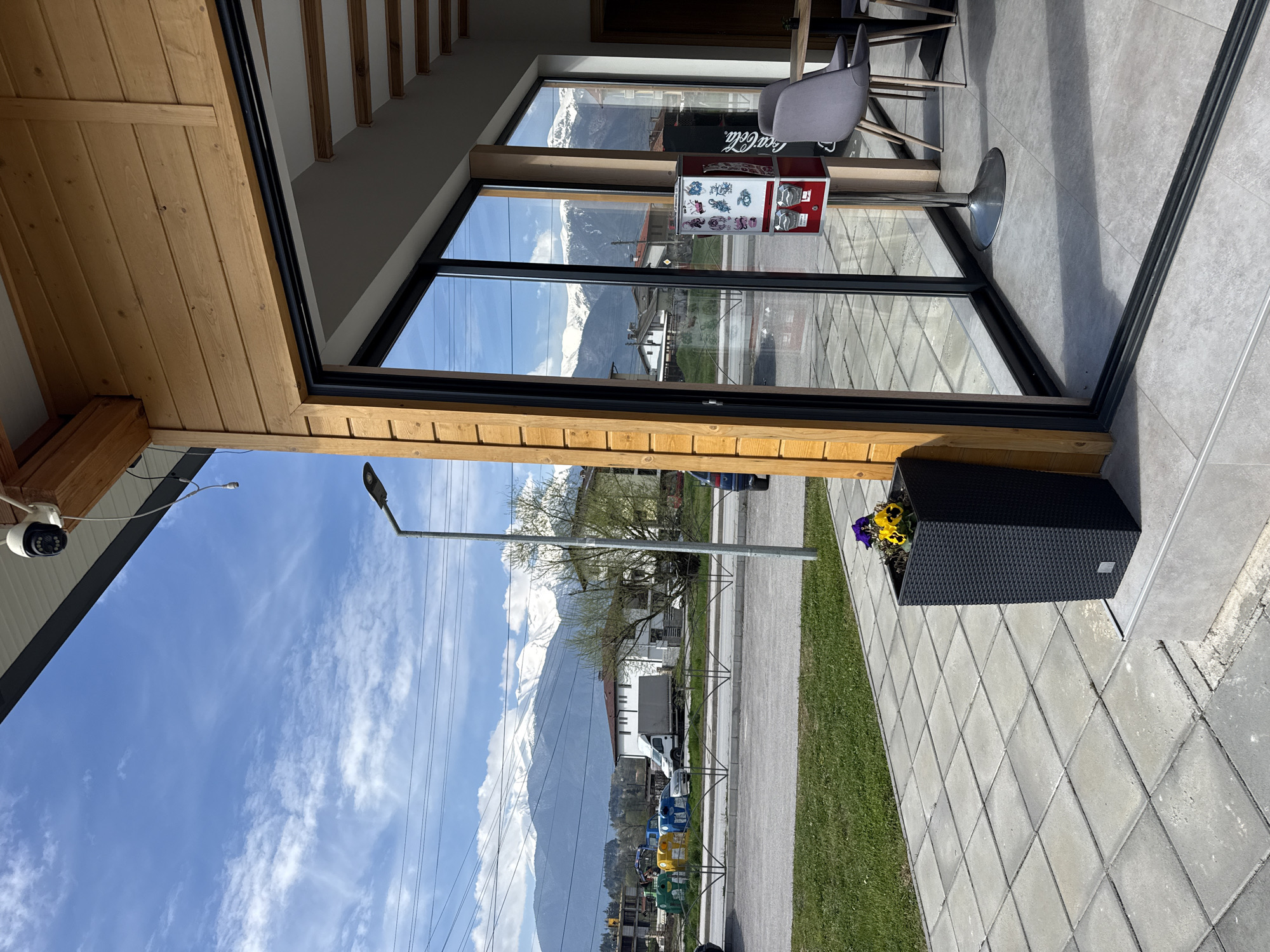 Morning views of Razlog streetscape and mountain landscape documented