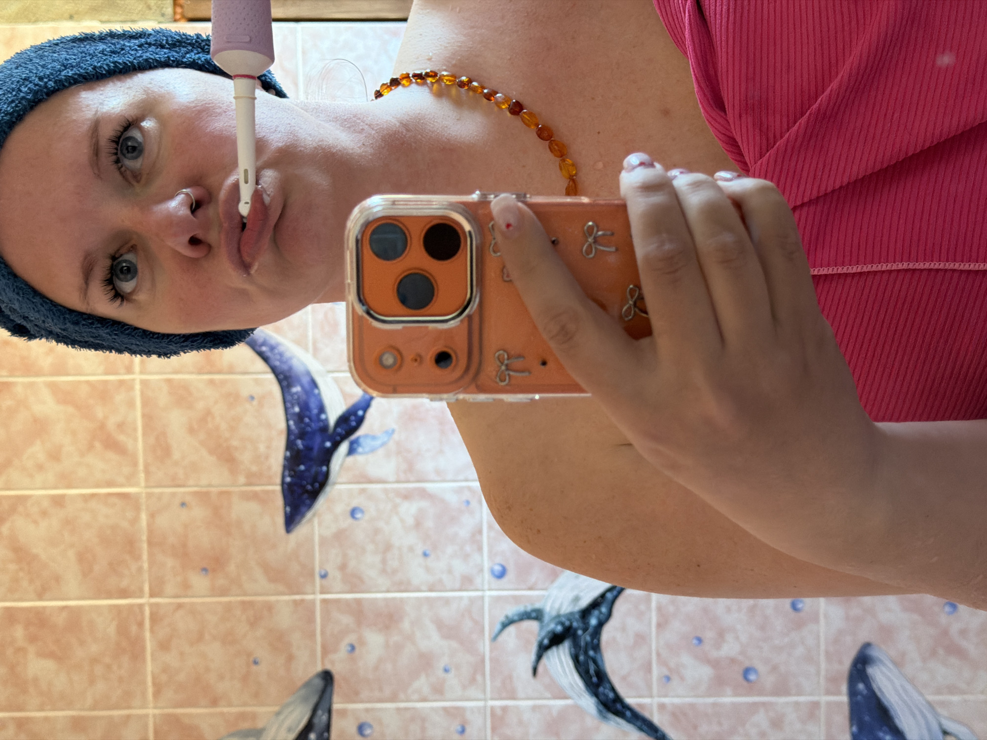 Morning routine documented in Chaikovsky includes breakfast and playful photography