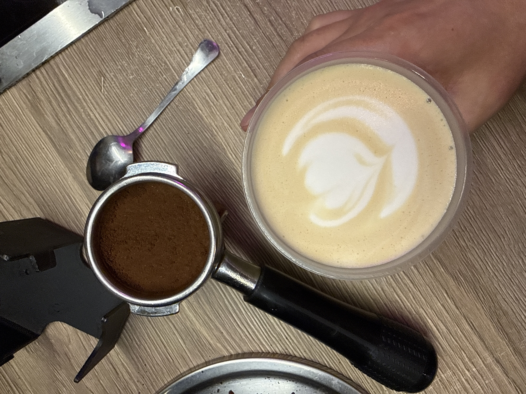 Early morning coffee preparation documented in Moscow