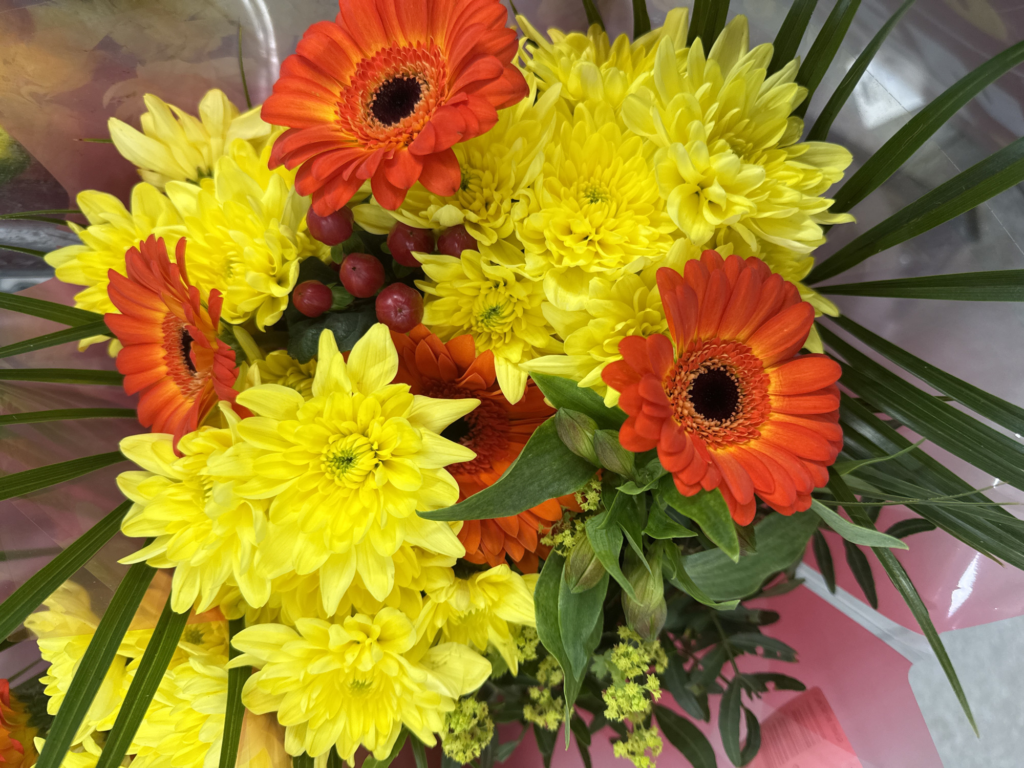 Colorful chrysanthemum and gerbera daisy bouquet, Wolfsburg