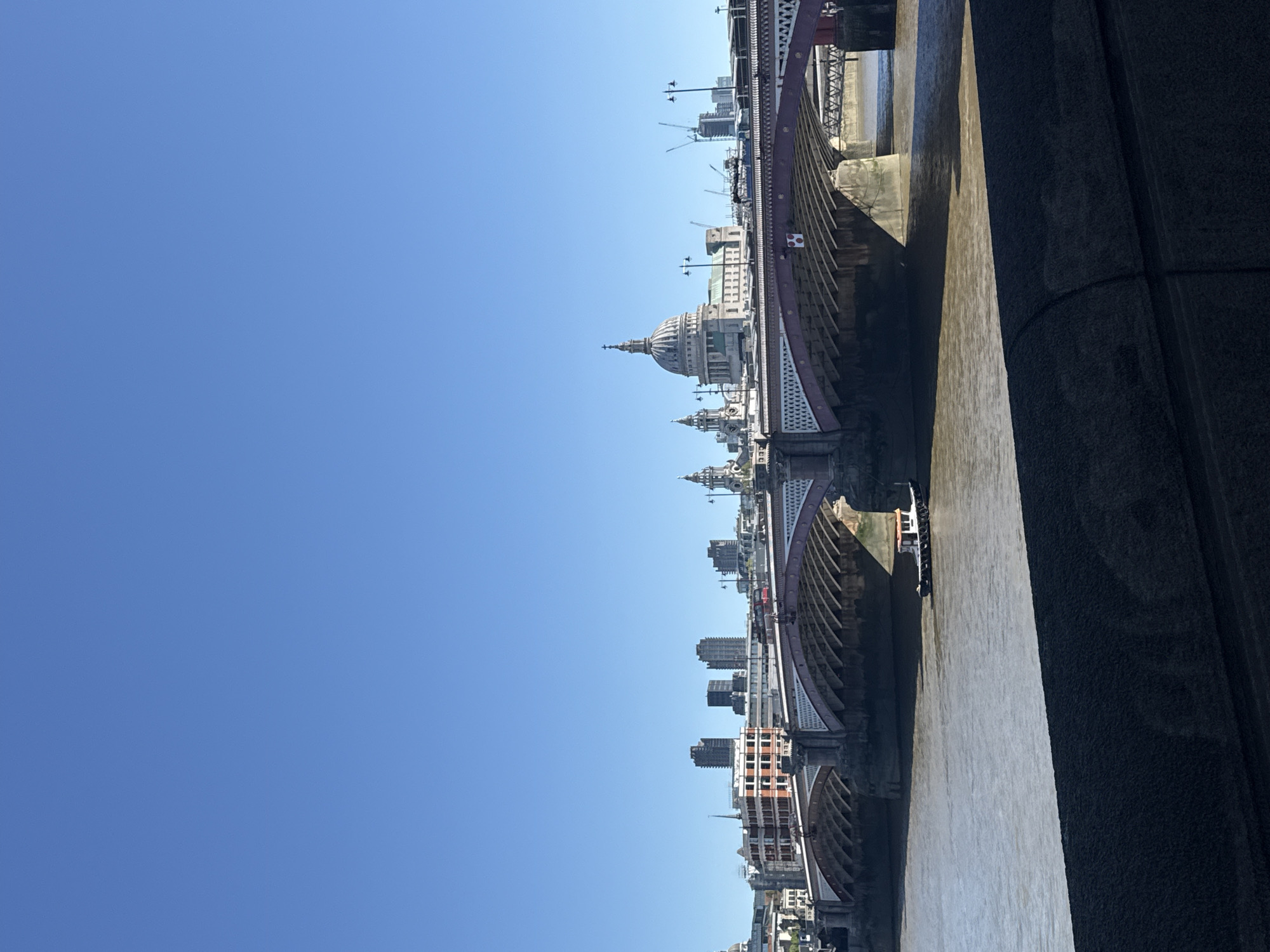 Clear morning view of London skyline captured from elevated position