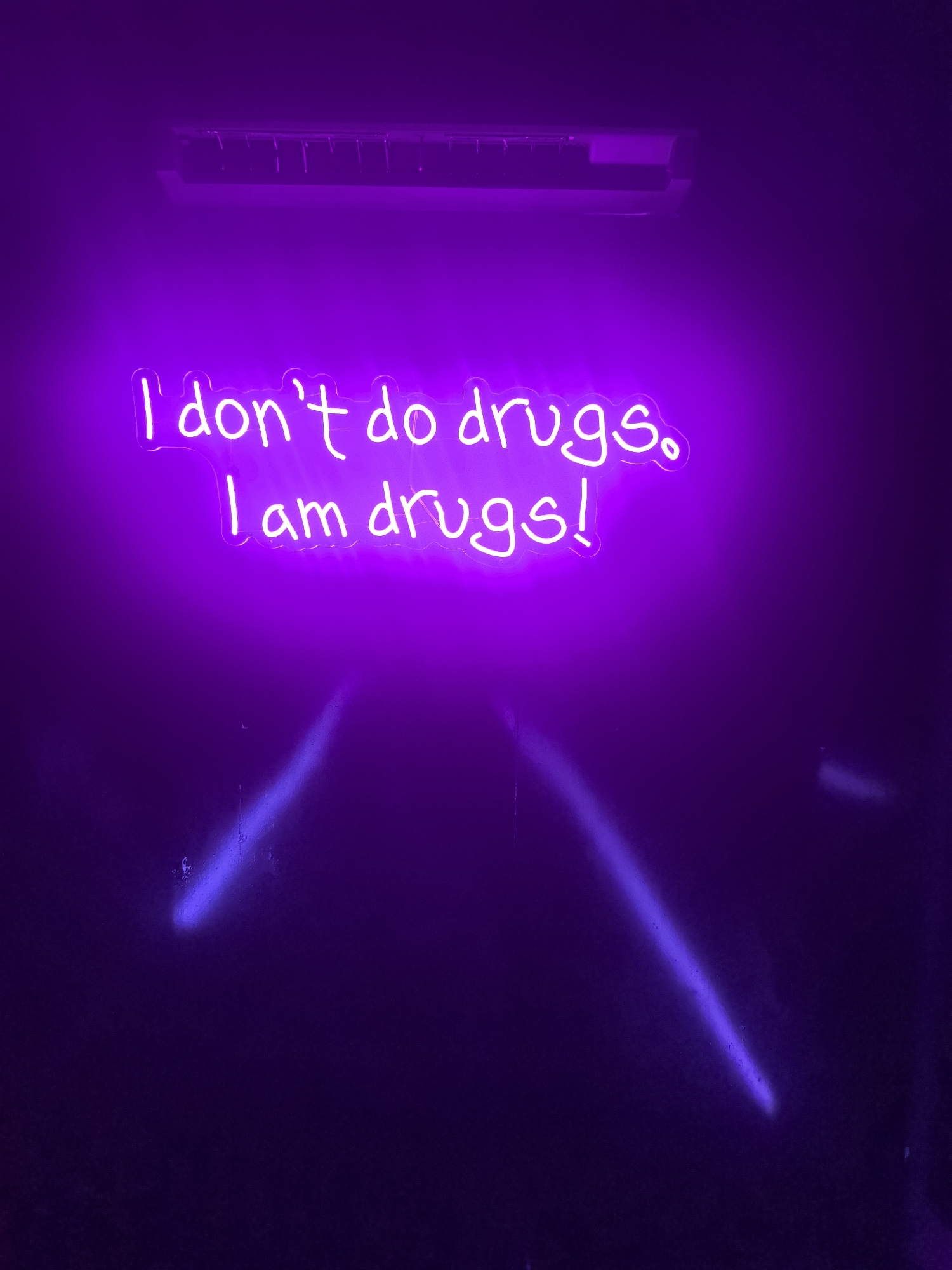 Purple graffiti and neon signs spotted in Stara Zagora
