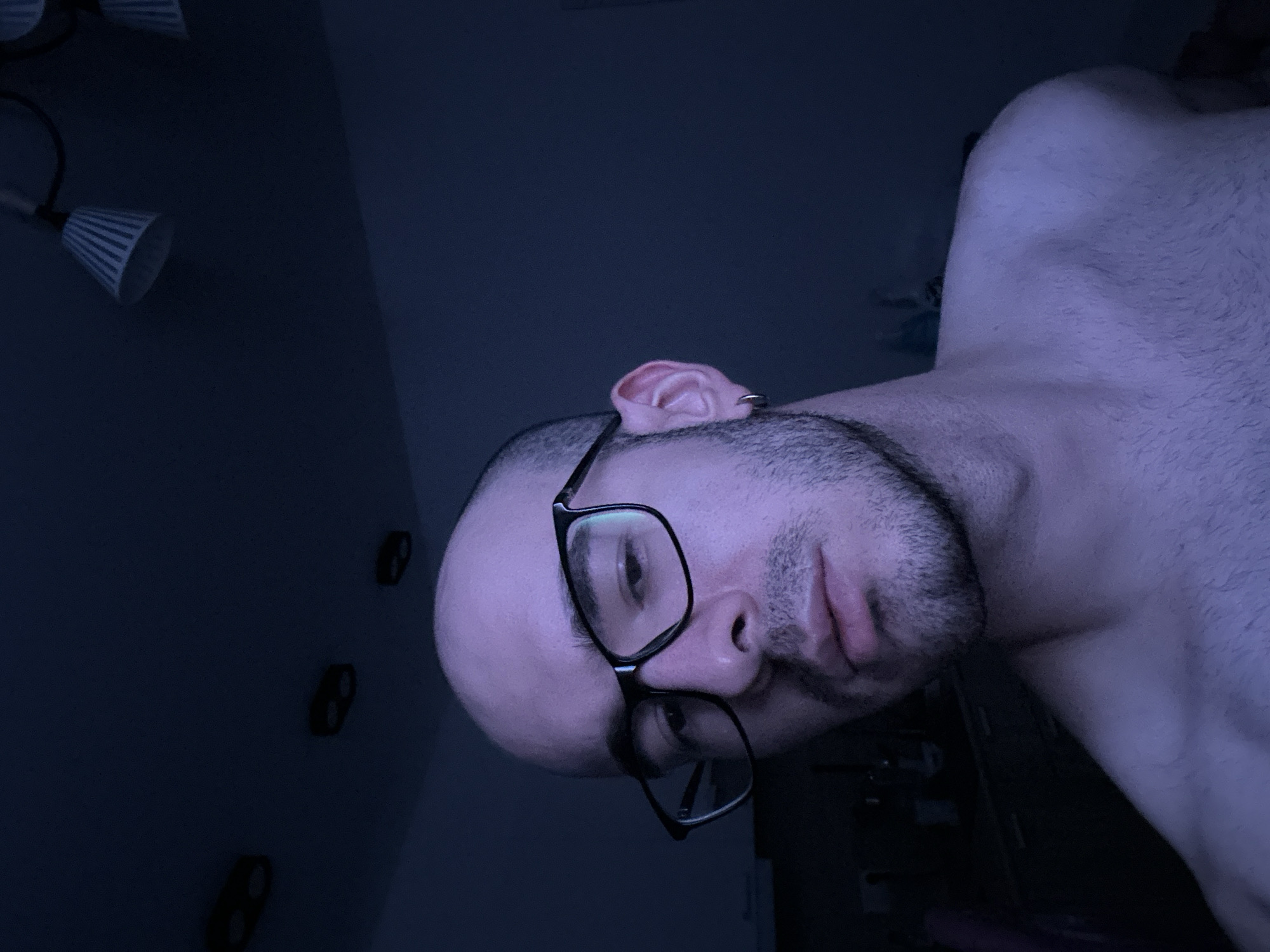 Unidentified male photographed in low-angle portrait shot
