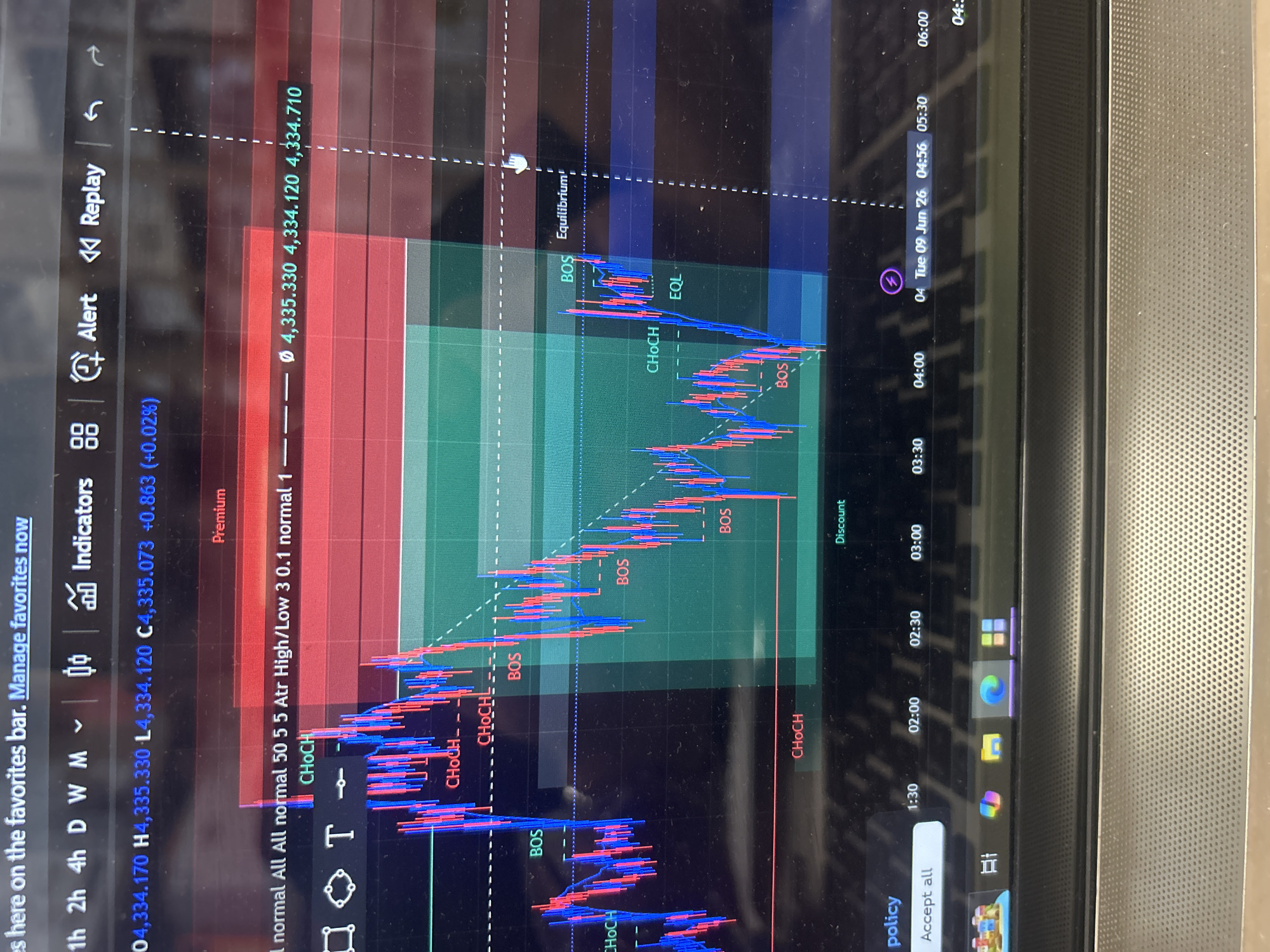 Luxury watch-wearing trader monitors financial markets in Sofia
