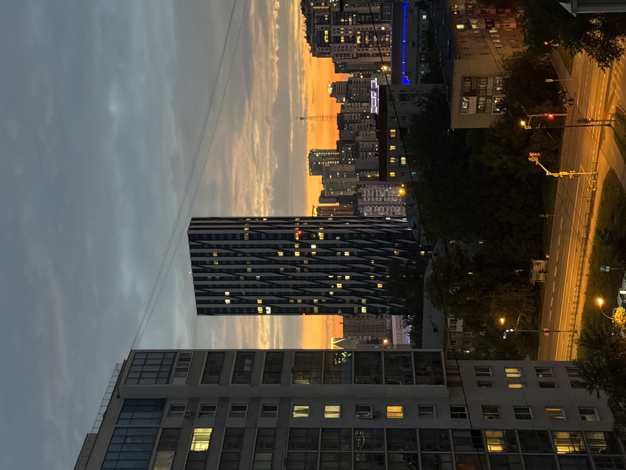 Twilight skyline views captured in Yekaterinburg, Russia