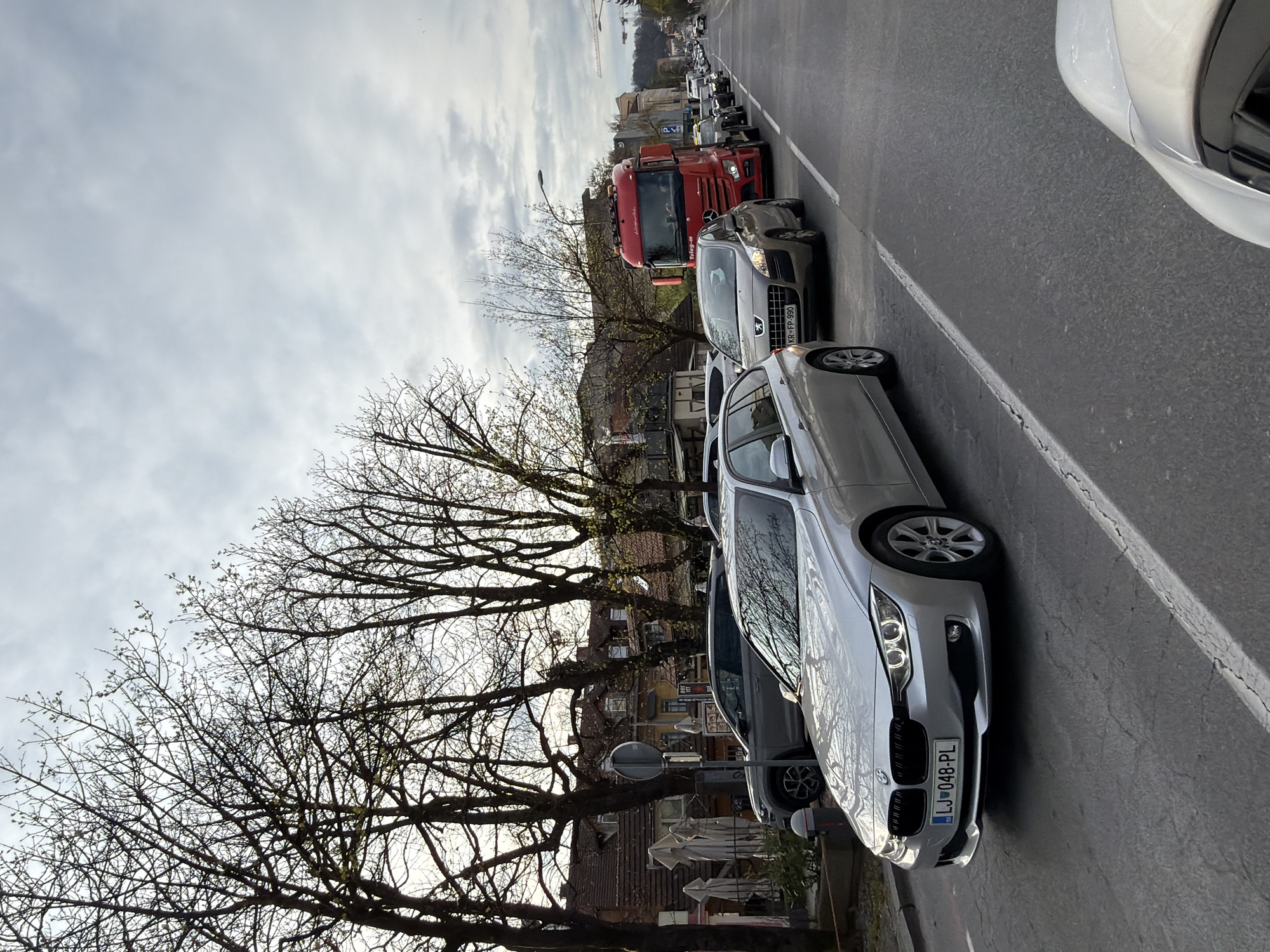 Heavy traffic congestion observed on Ljubljana street