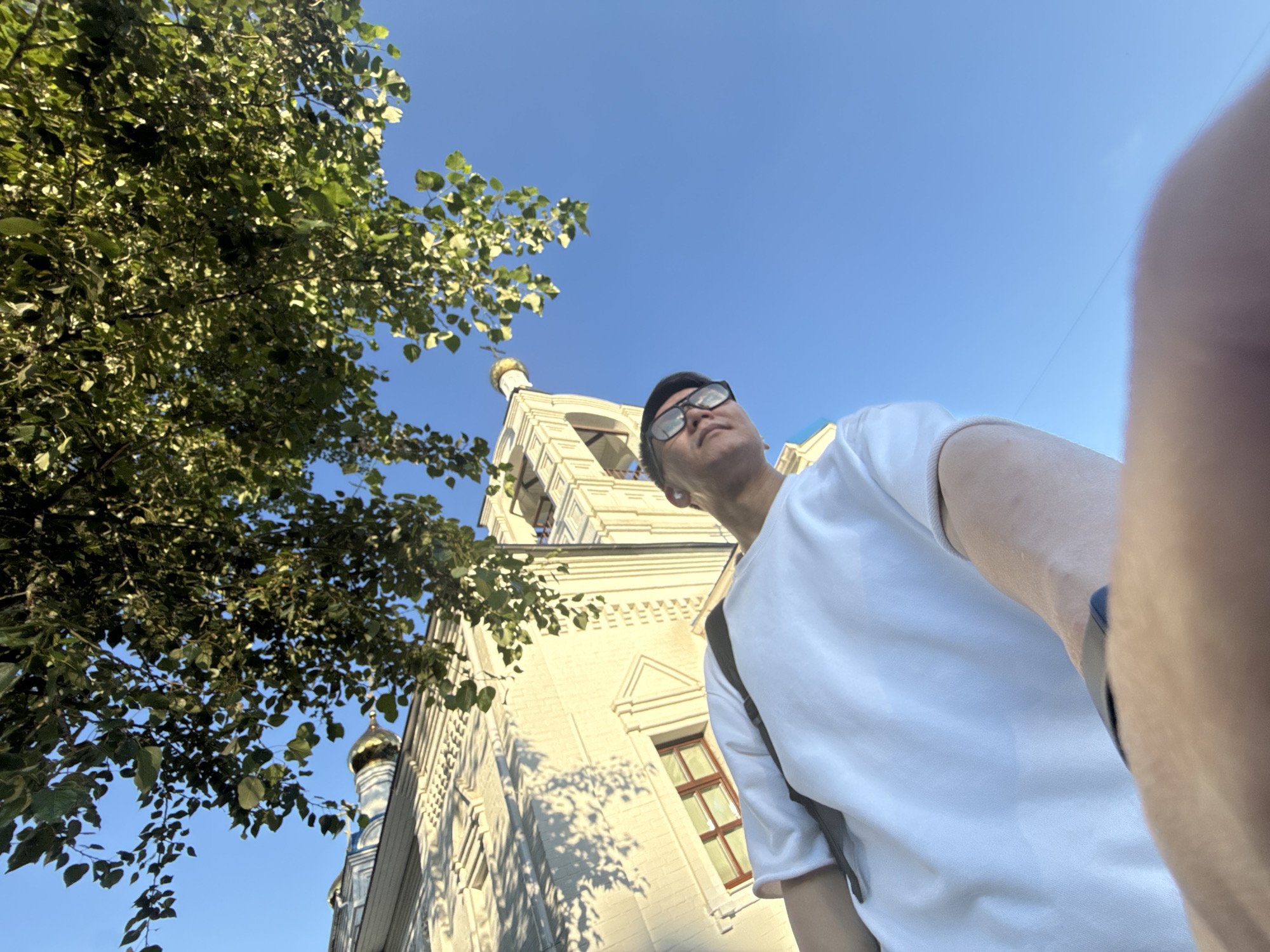 Sunny outdoor selfie in Dolgoprudny, Russia
