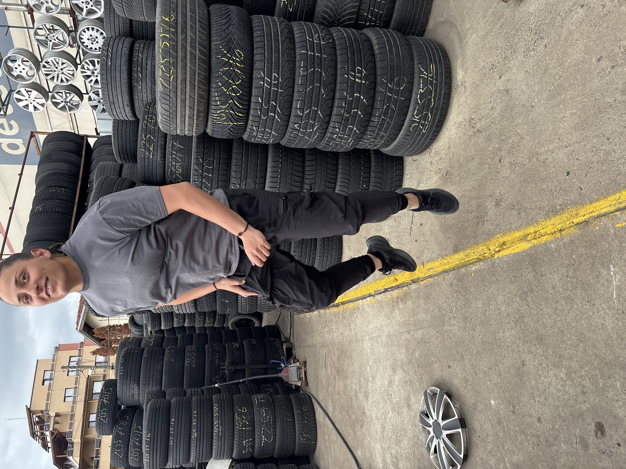 Tire shop activity documented in Sofia, Bulgaria