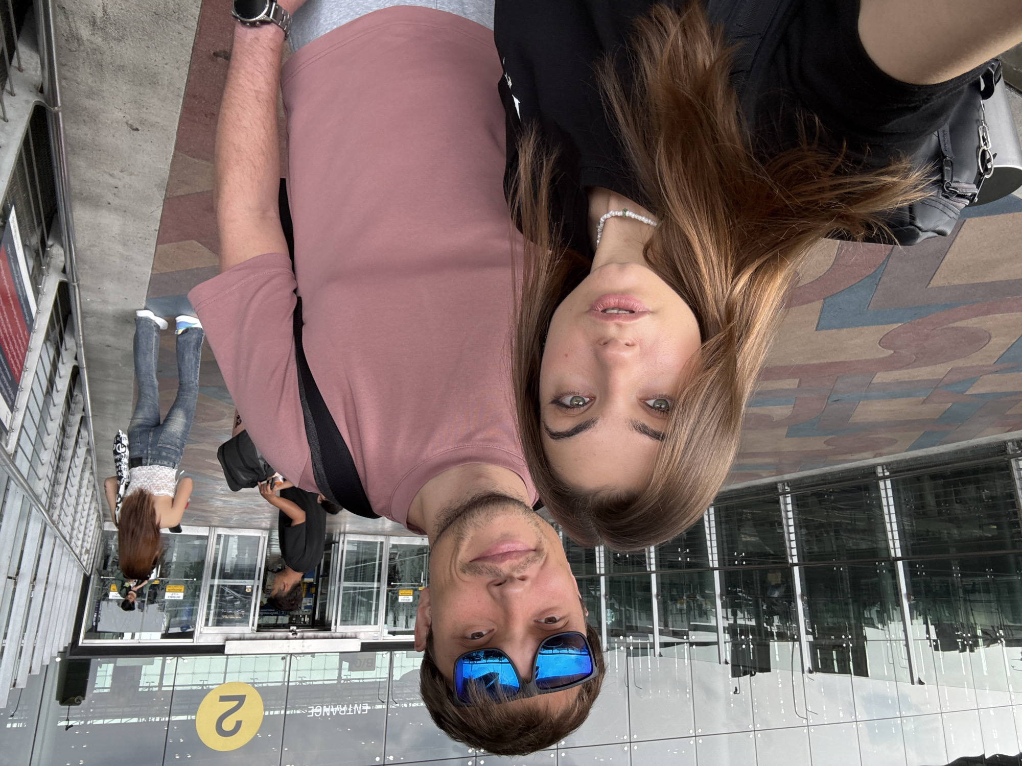 Couple poses for indoor selfie in Thailand