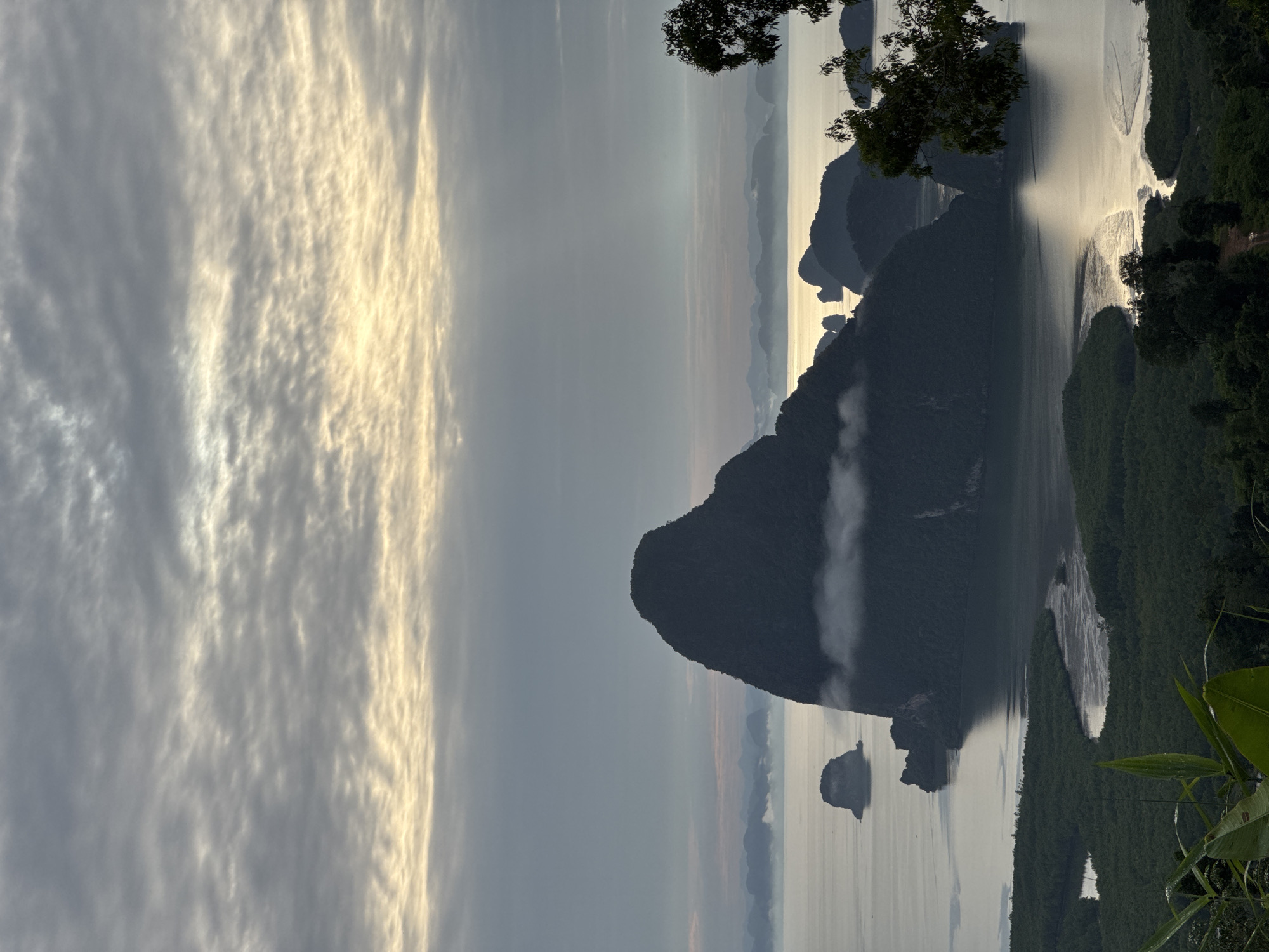 Dawn seascape selfie moment at Ban Hin Rom, Thailand