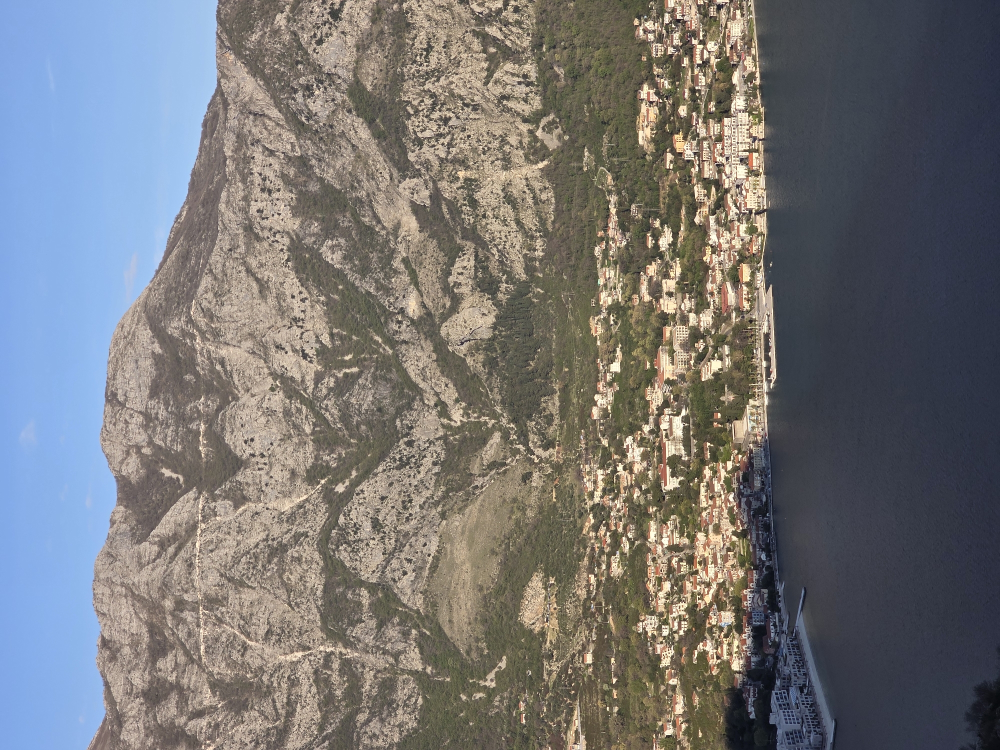 Aerial views capture Strp Montenegro coastline and Bay of Kotor