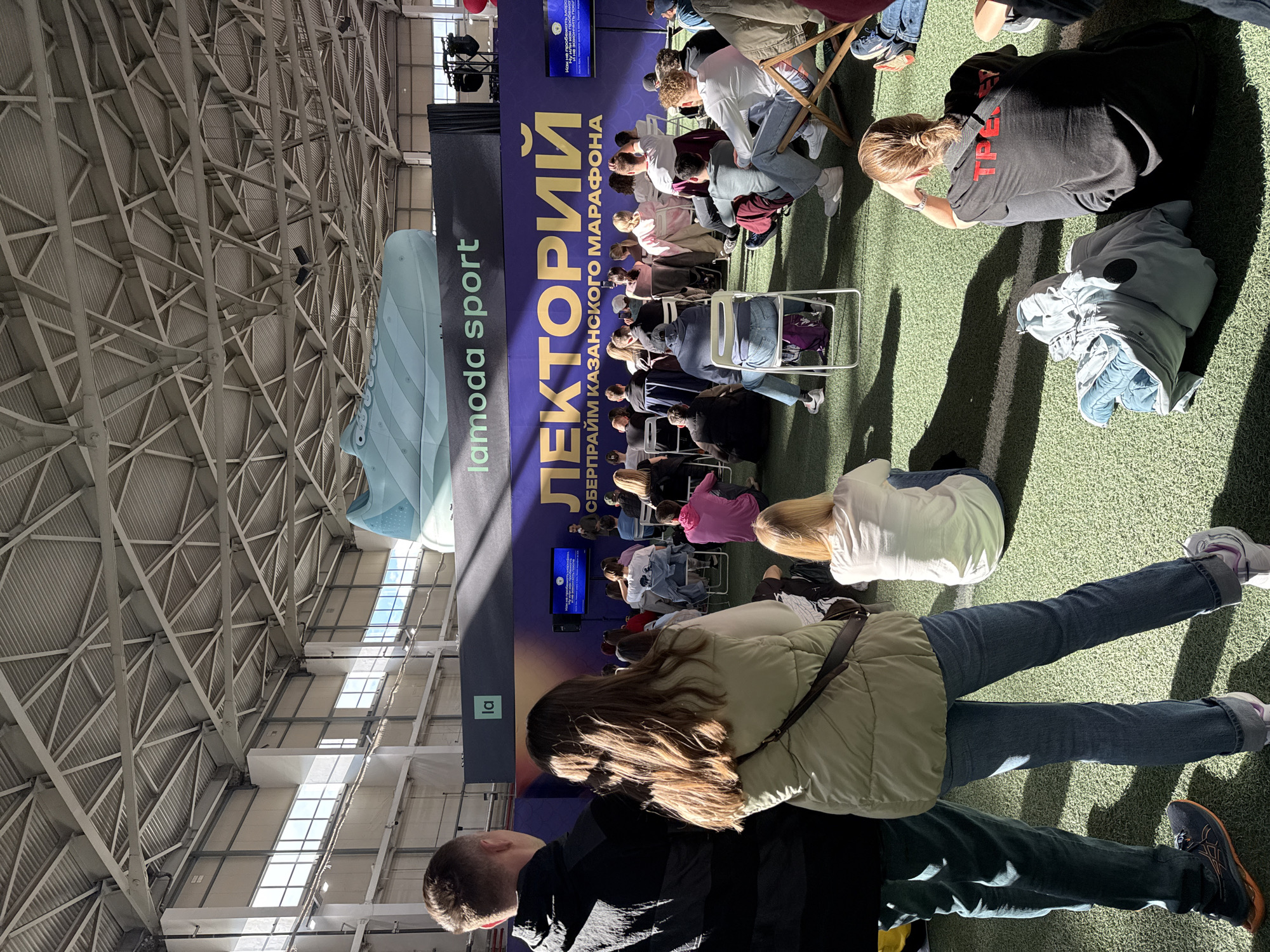 Indoor event and outdoor selfie captured in Kazan