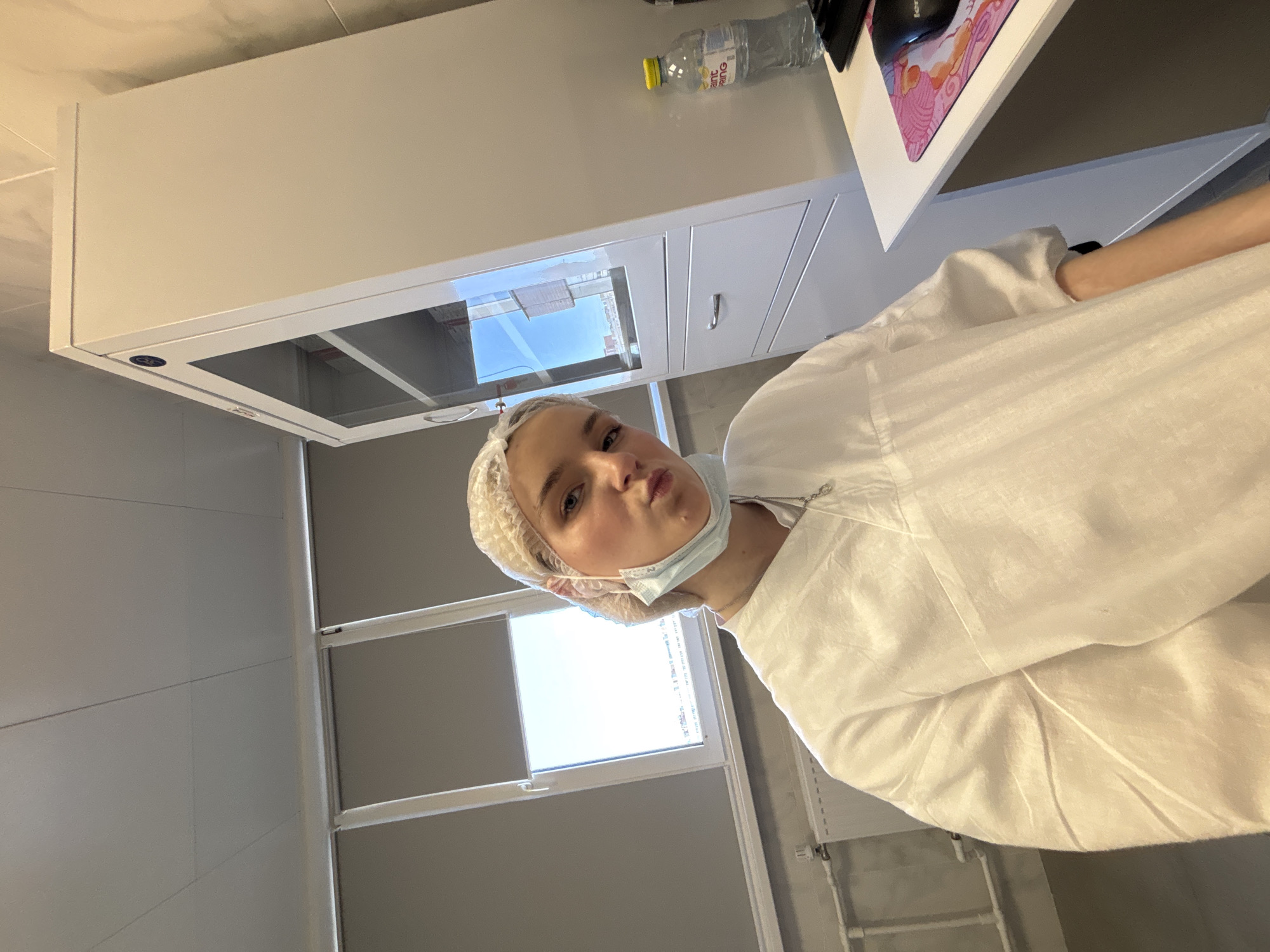 Medical worker documented in Saint Petersburg clinic setting