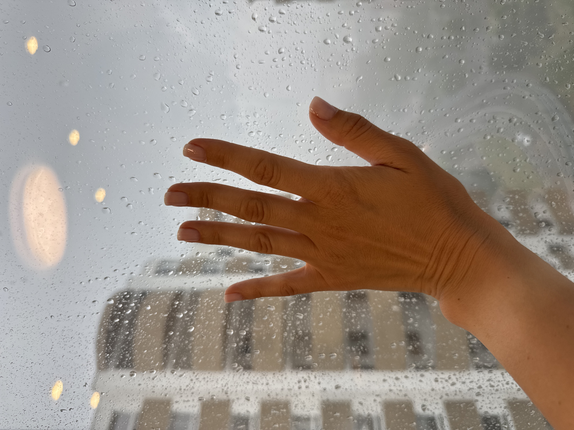 Rainy morning views from a Sochi apartment, June 2026