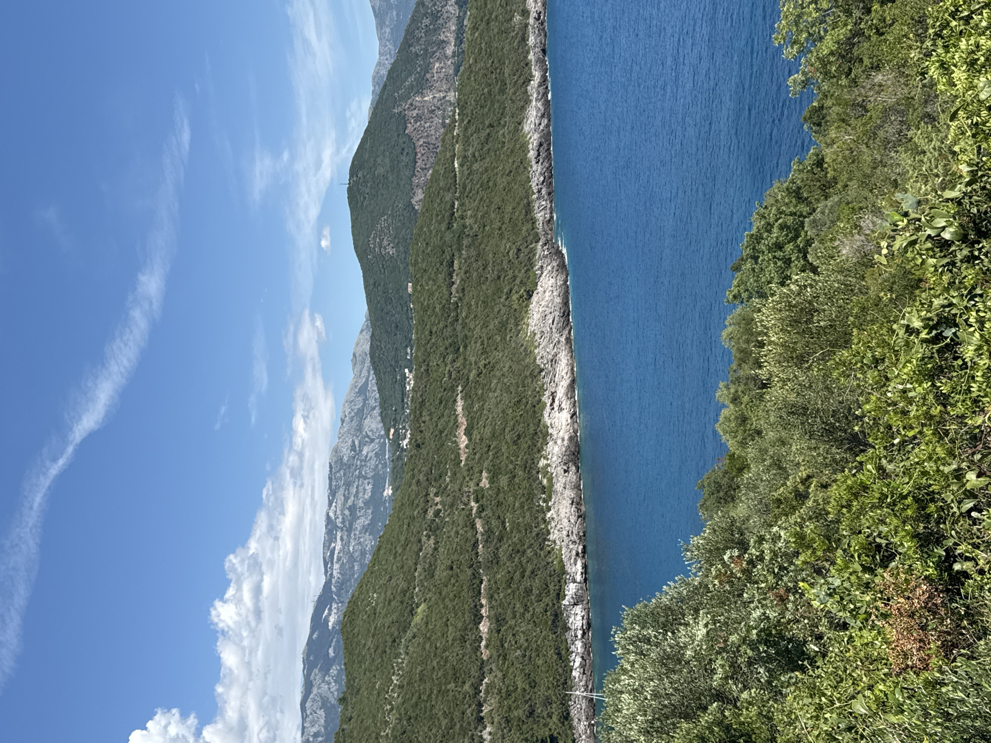 Adriatic coastline at Dubraljevina, Montenegro, midday