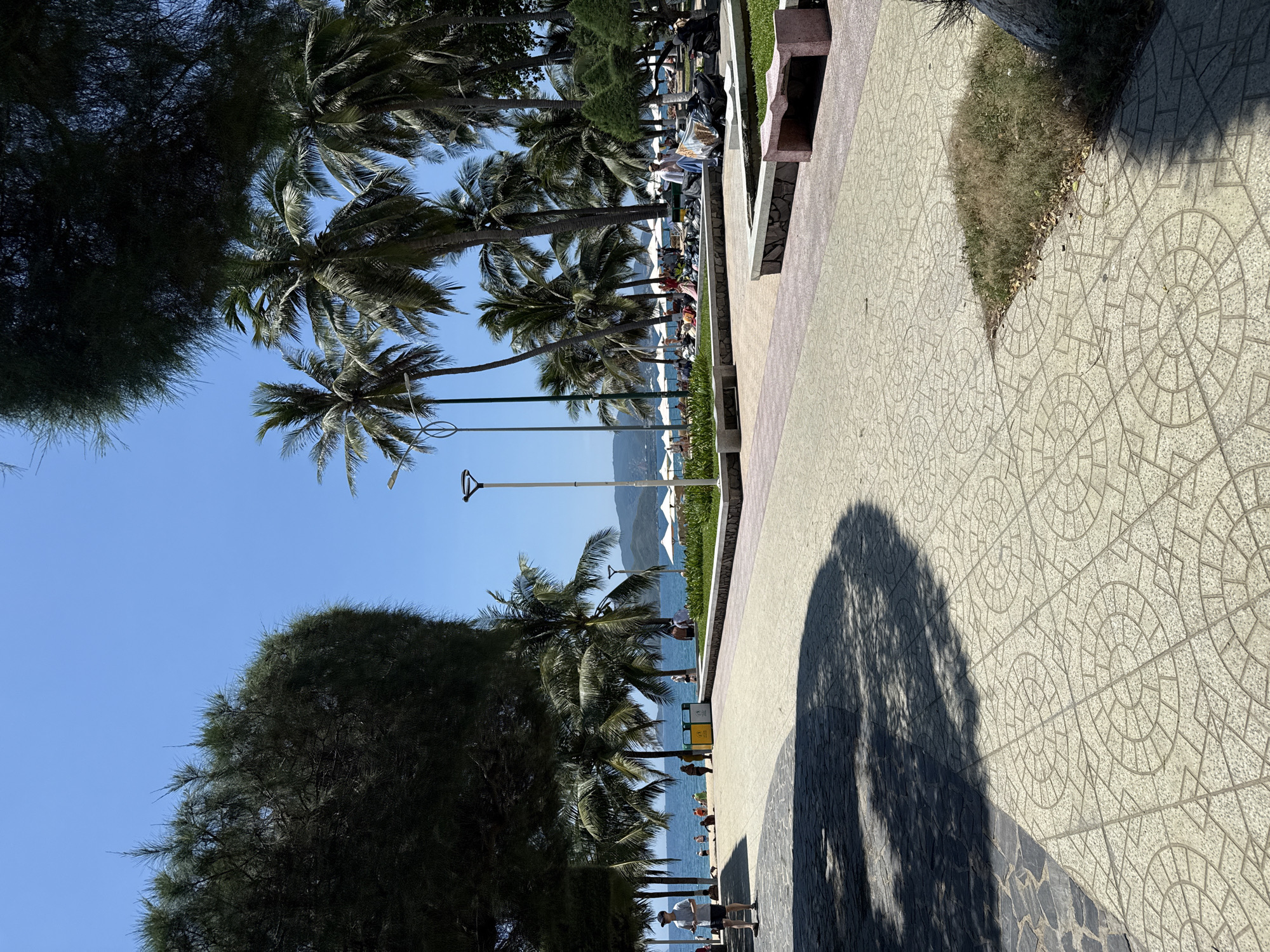 Dawn observation of Nha Trang beachside promenade captured