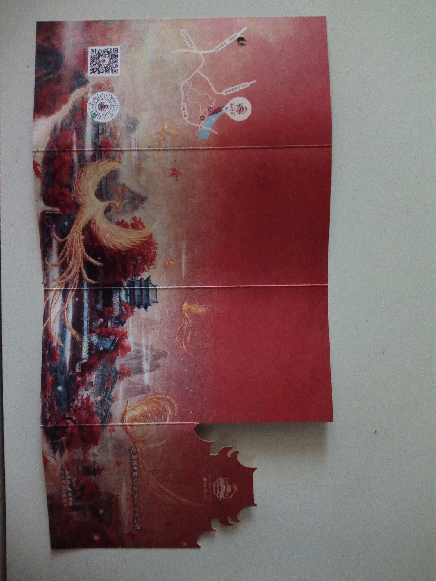 Chinese cultural souvenirs and brochures spread out in Russia
