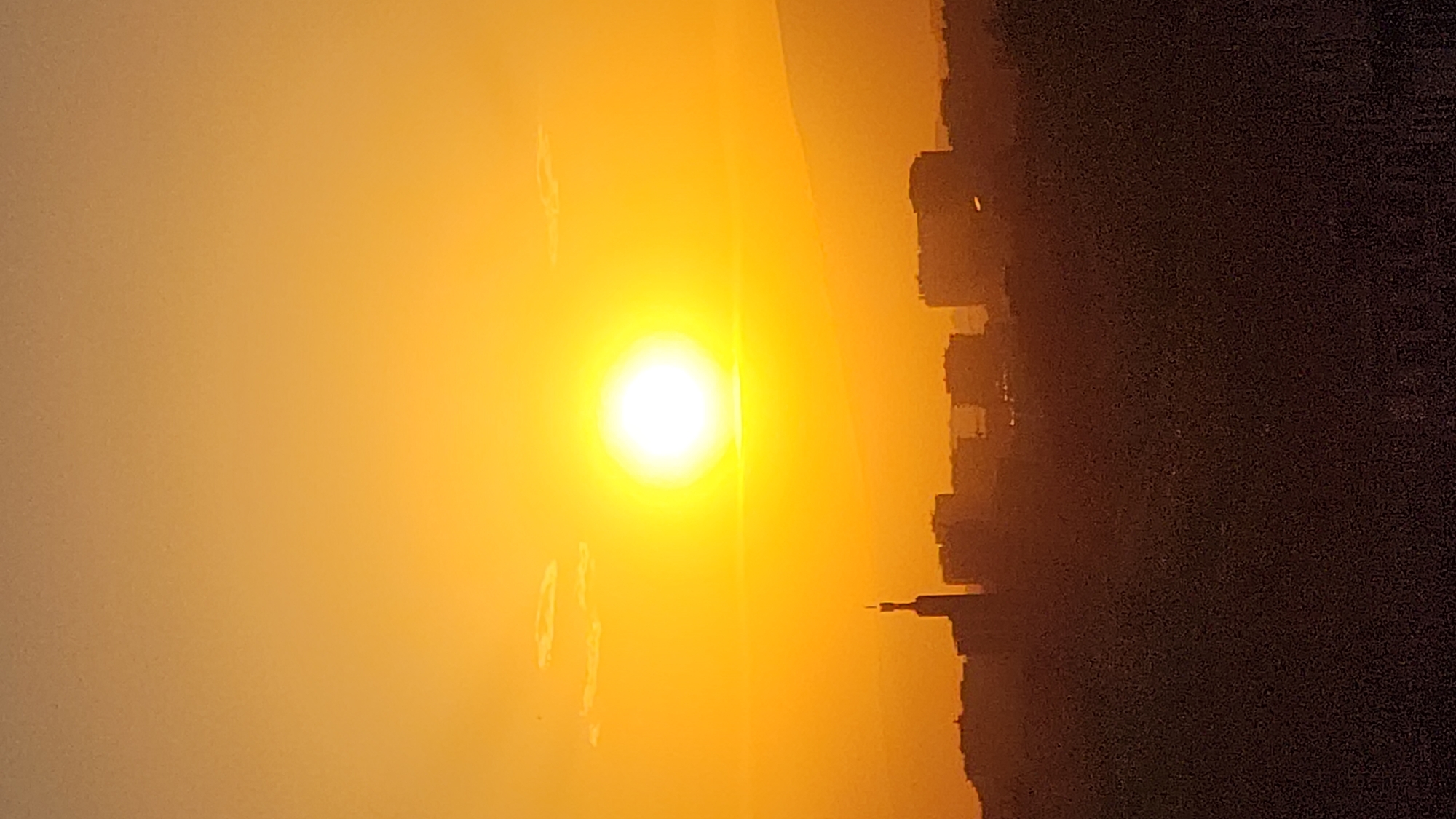 Sunset to nightfall over Yerevan, Armenia