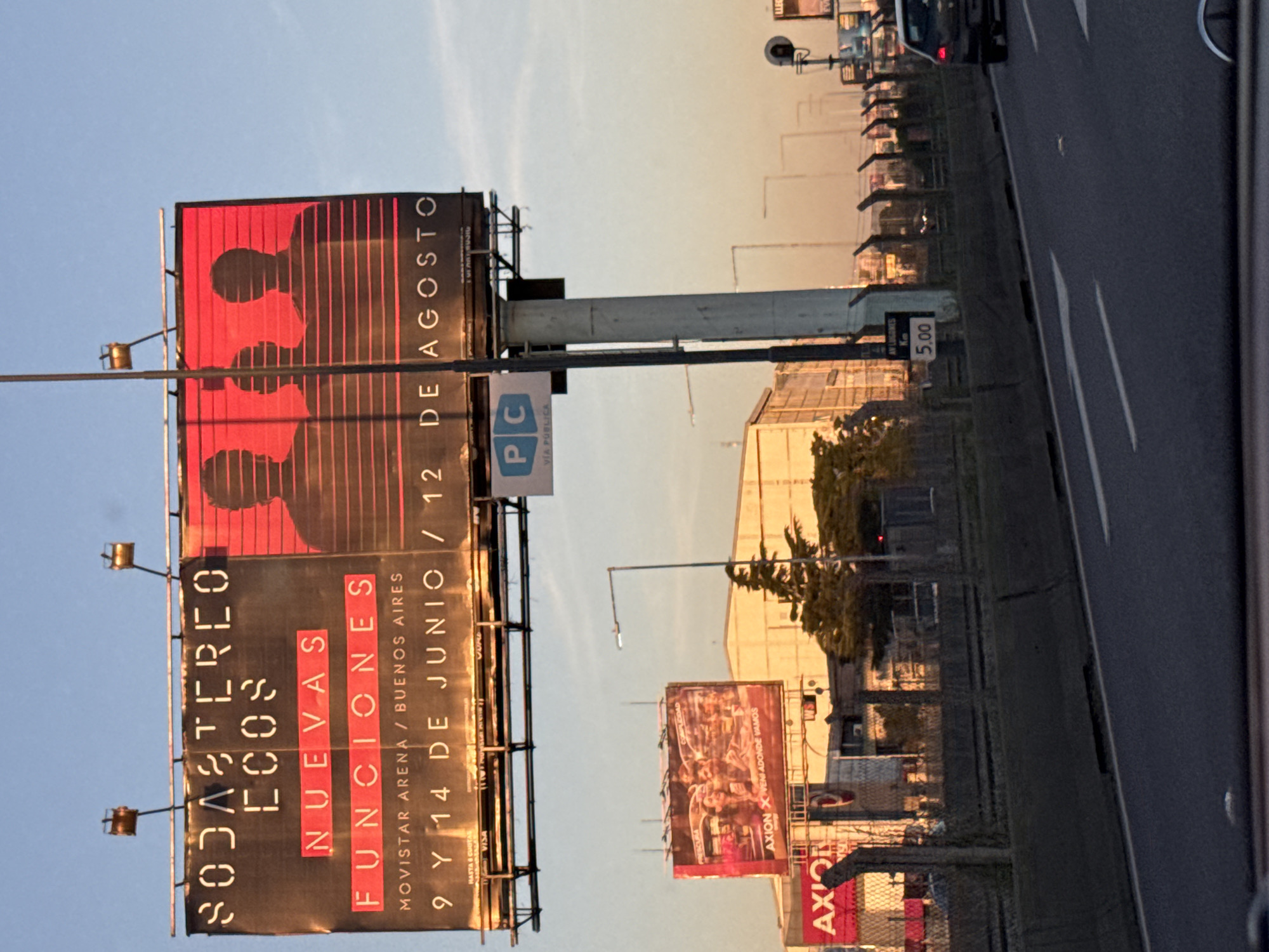 Soda Stereo concert billboard spotted on Buenos Aires highway