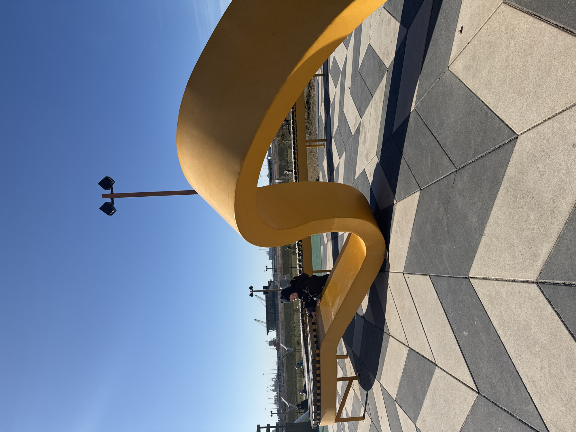 Modern playground equipment documented in Saint Petersburg park