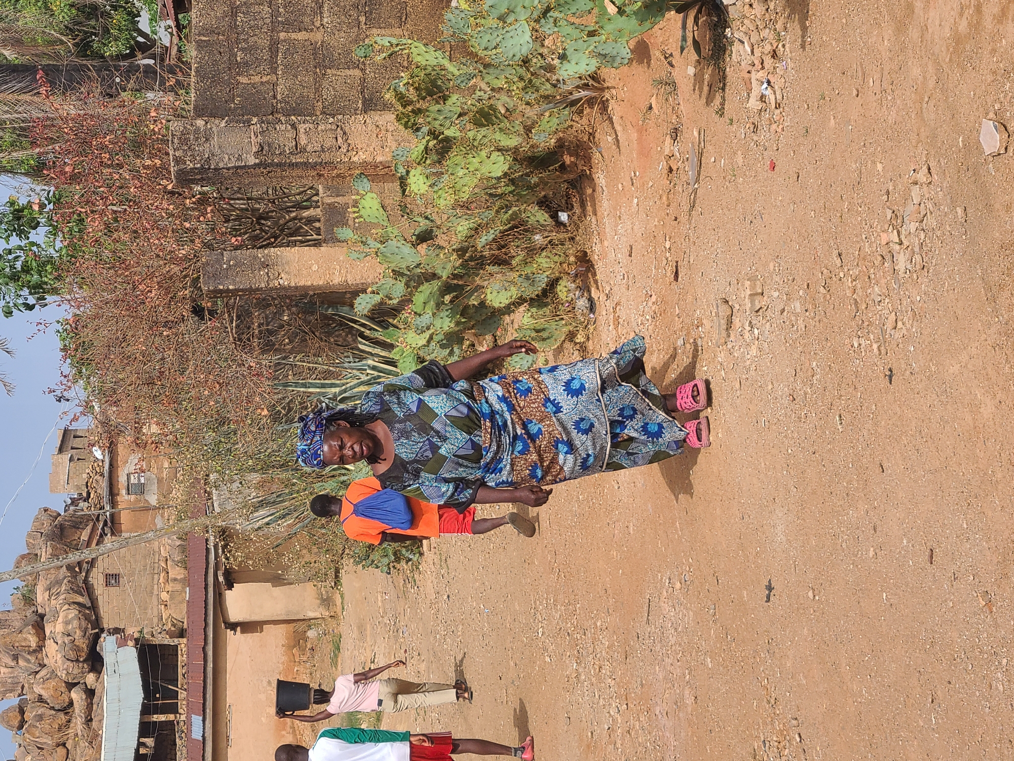 Soccer practice session captured on dirt field in Nigeria