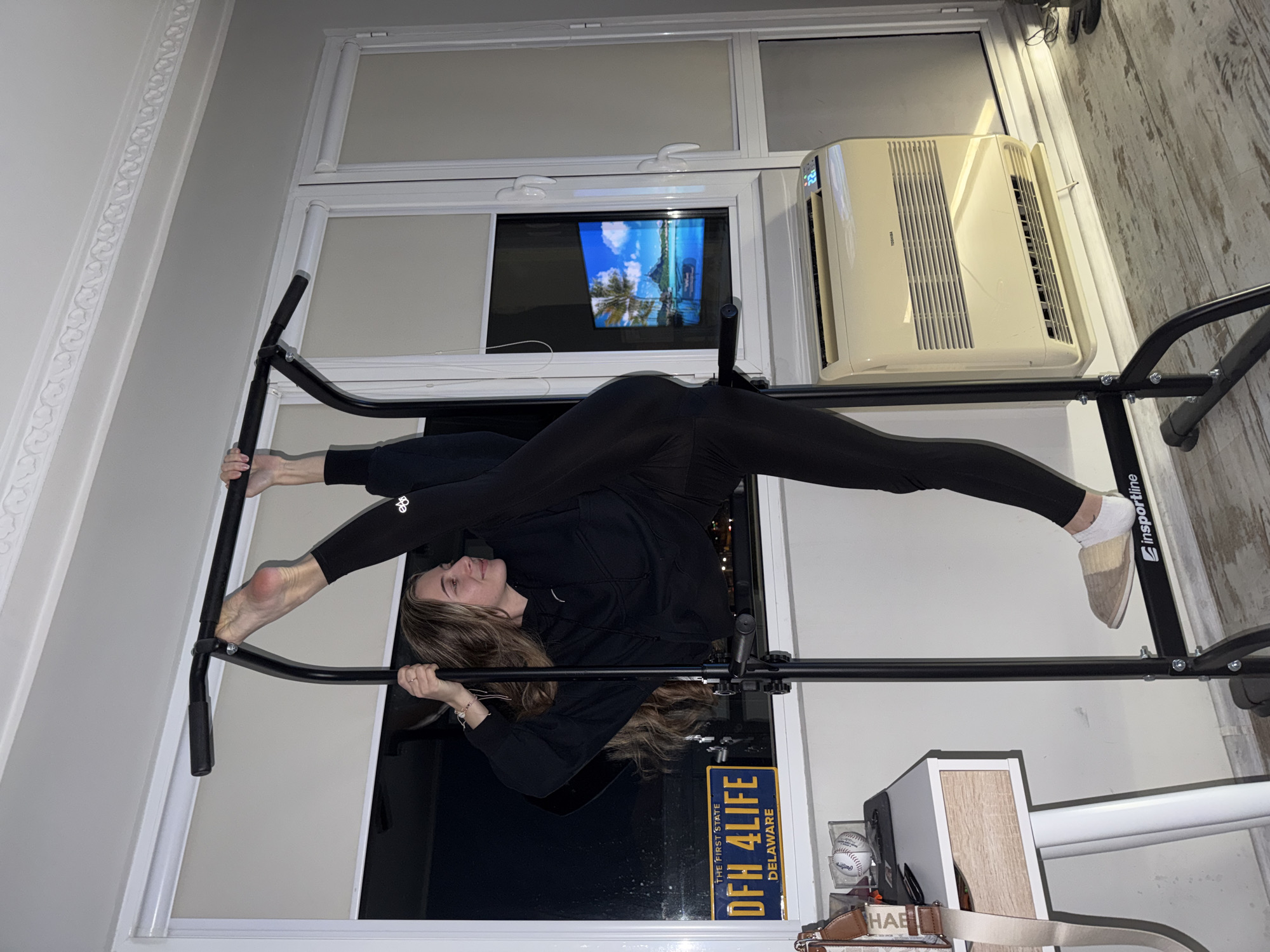 Indoor fitness session captured in Plovdiv apartment