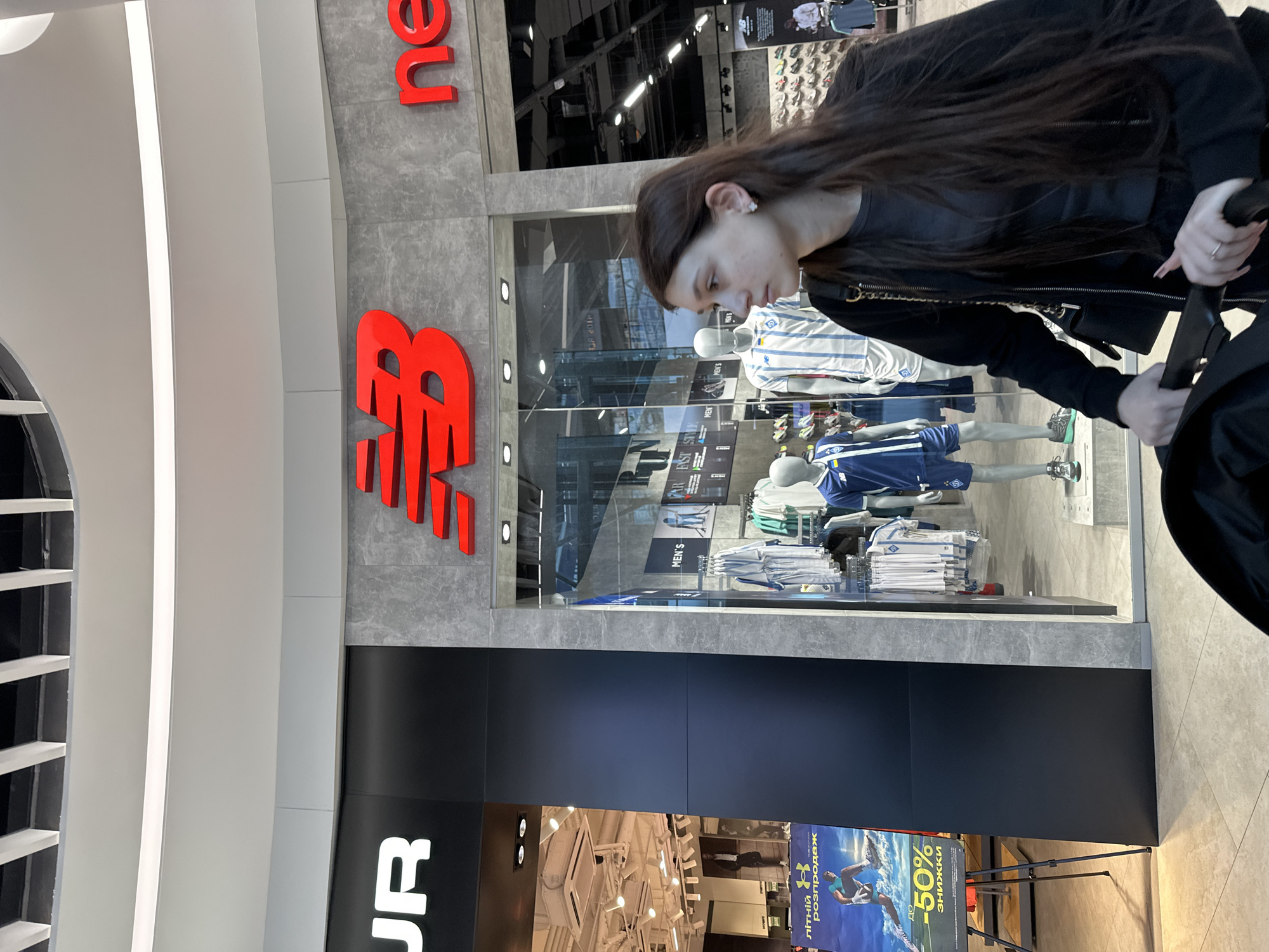 Shopping mall visit in Kyiv with retail browsing