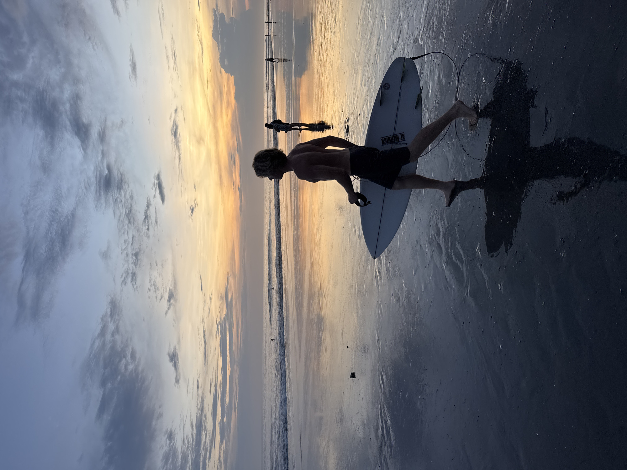Sunset beach life captured in North Kuta, Indonesia