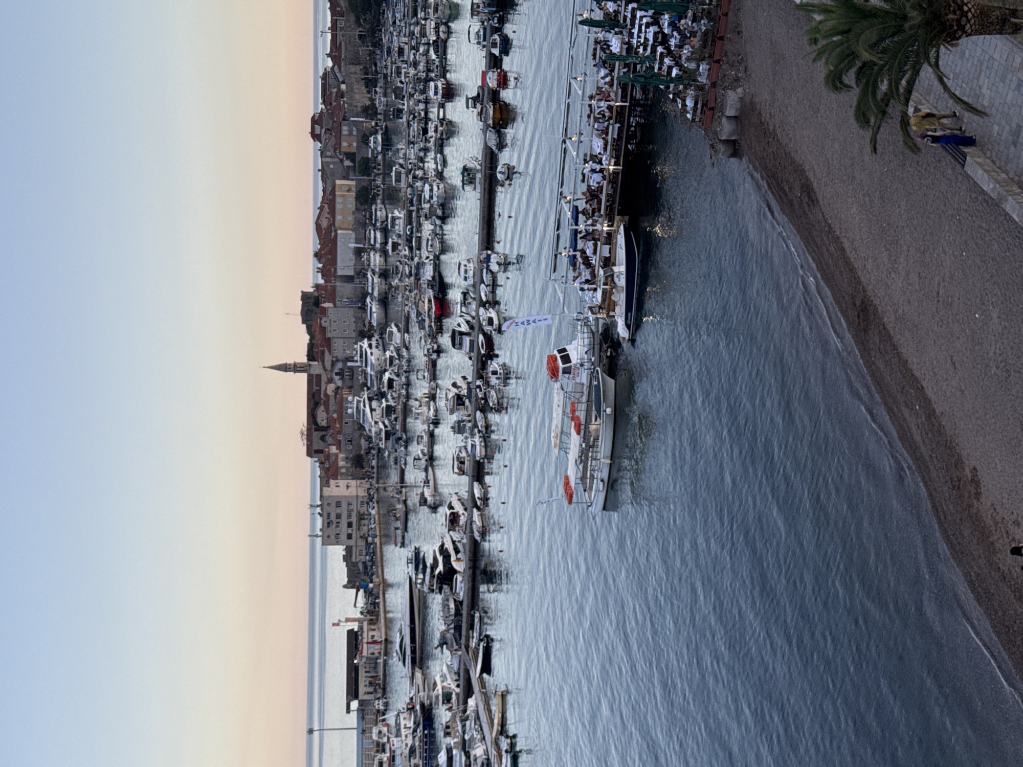 Summer evening leisure activities captured across Budva, Montenegro