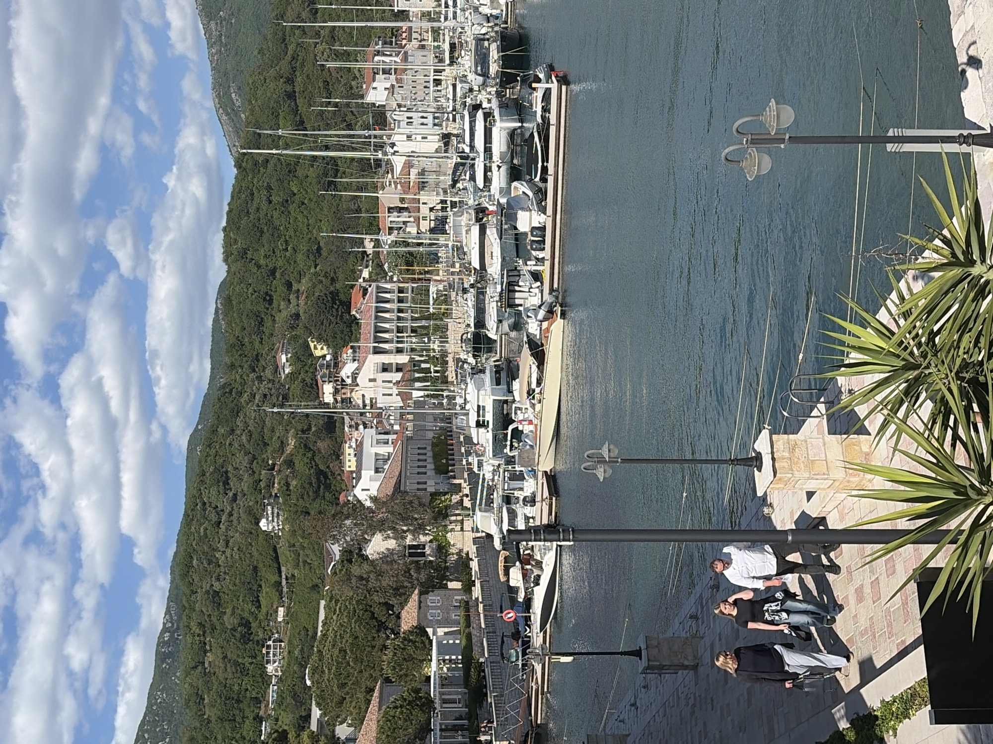 Coastal scenes documented in Herceg Novi, Montenegro marina area