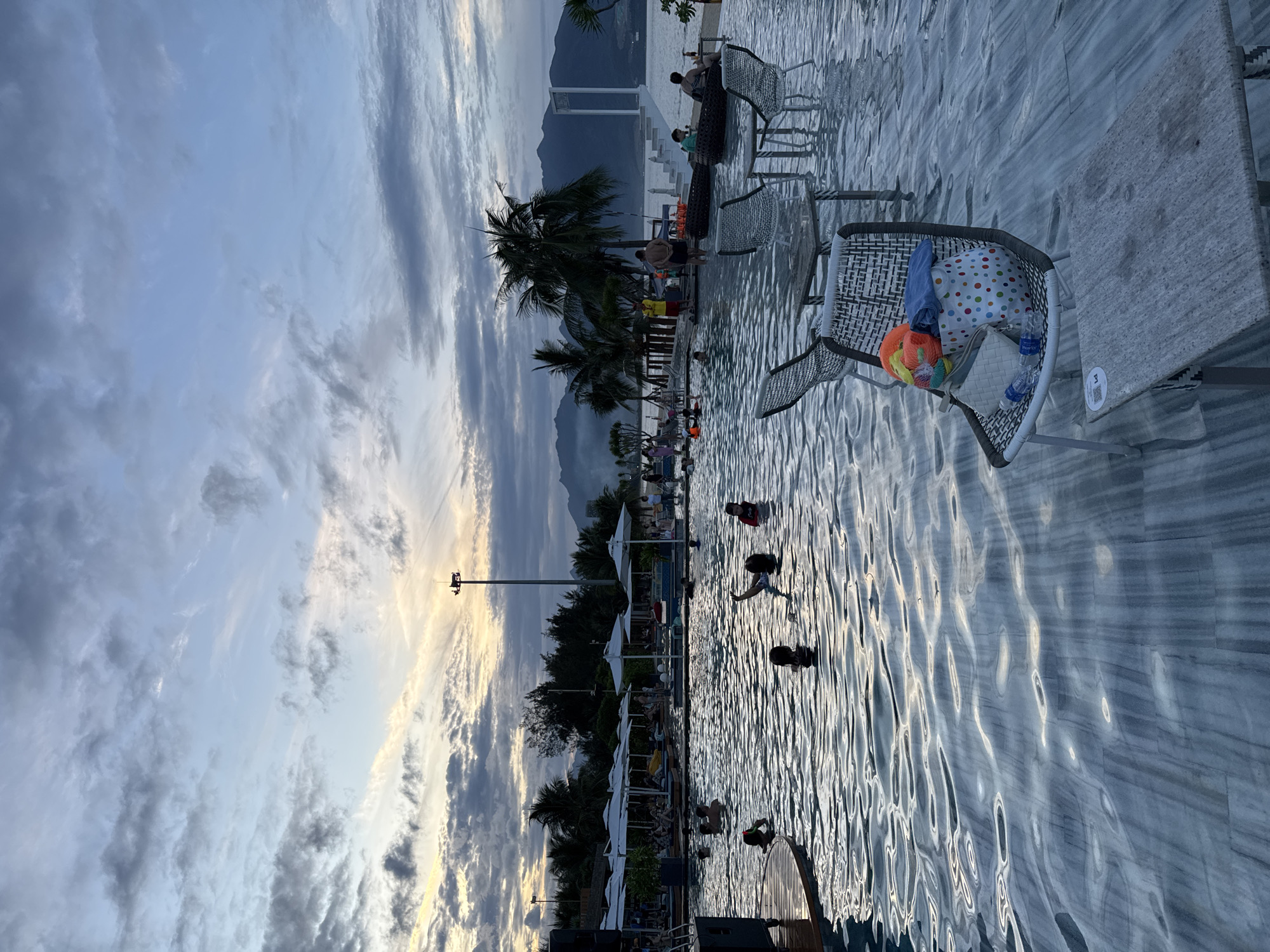 Pool party and beach sunset at a Đà Nẵng resort