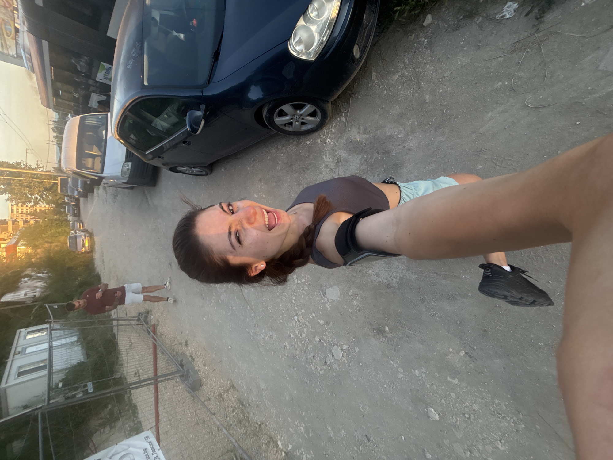 Outdoor workout session documented around Varna's urban edges