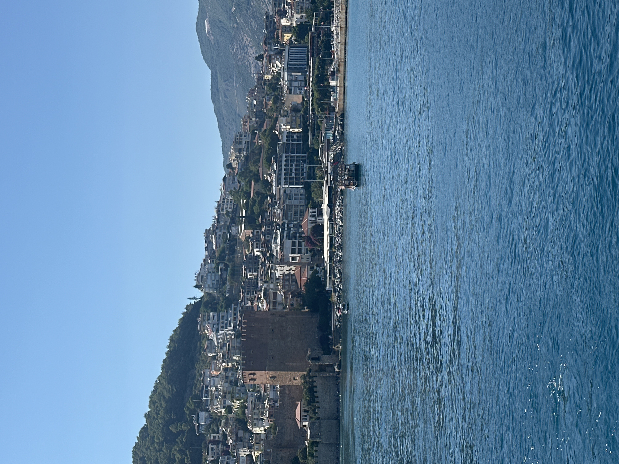 Alanya's castle and waterfront seen from the sea