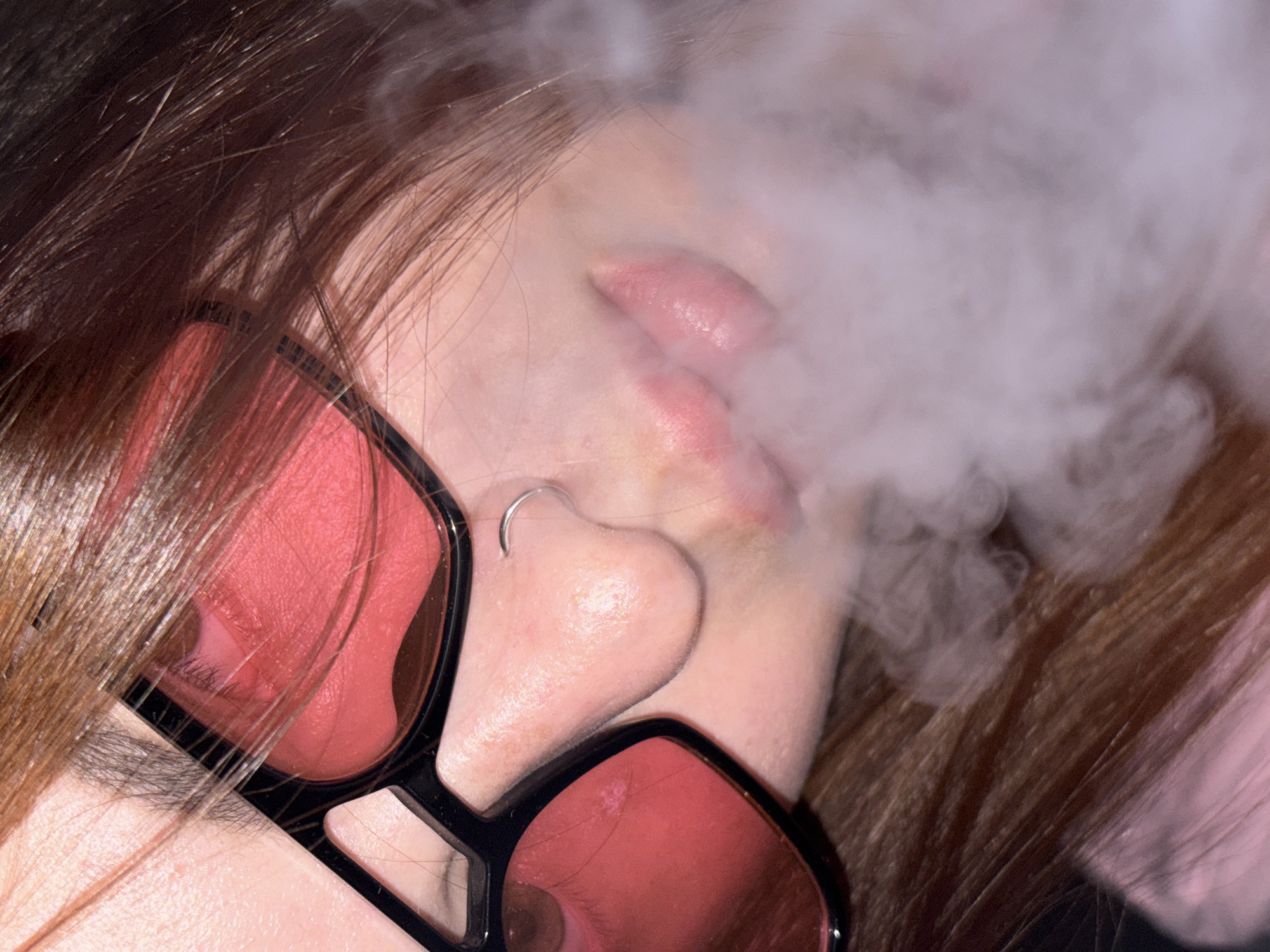 Person photographed with smoke effects in Krasnodar, Russia