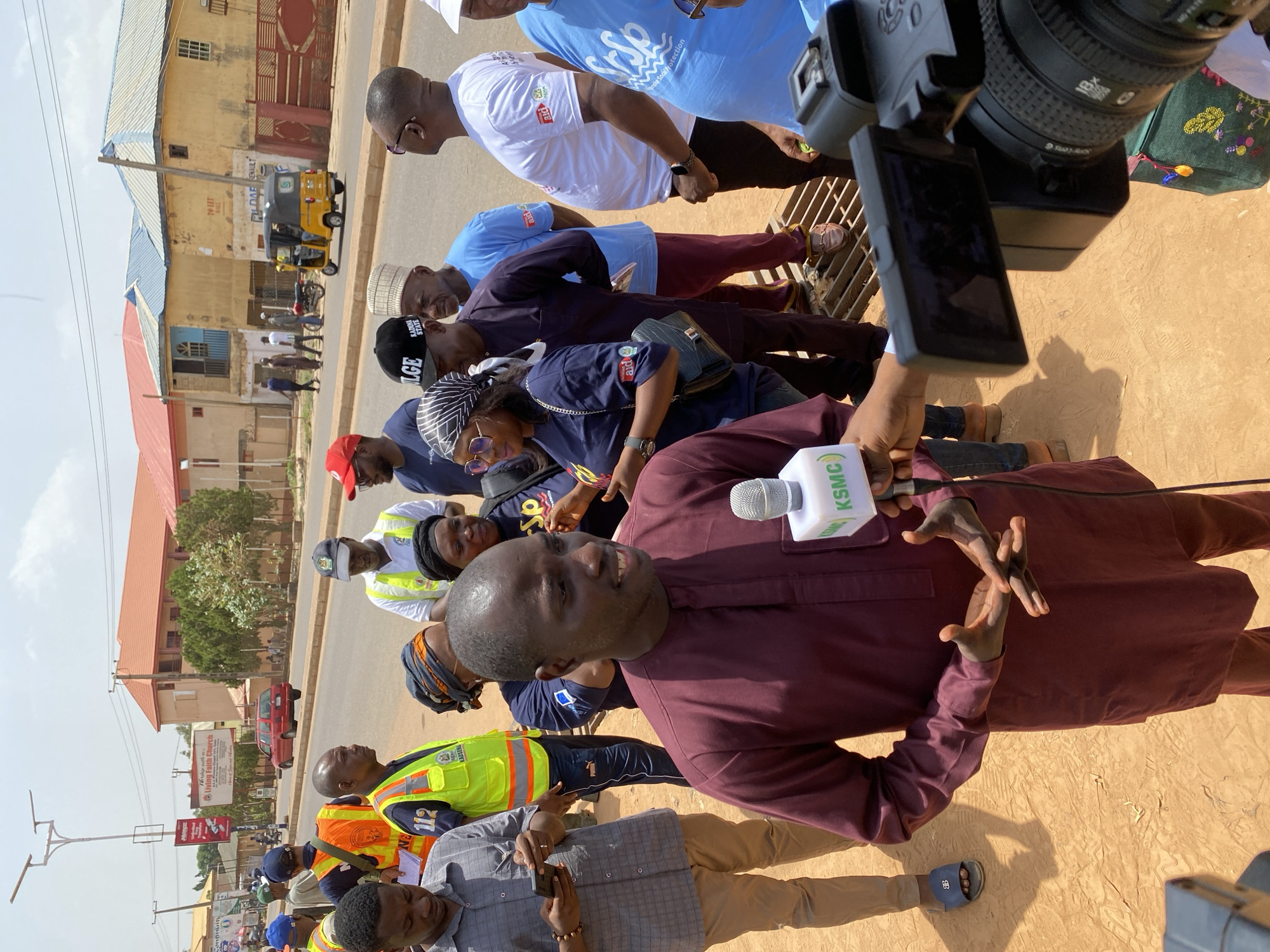 Media interviews residents about social protection in Sabon Tasha
