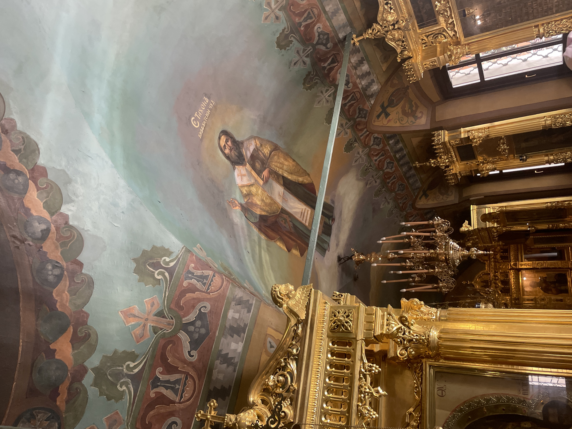 Orthodox church interior documented in Moscow