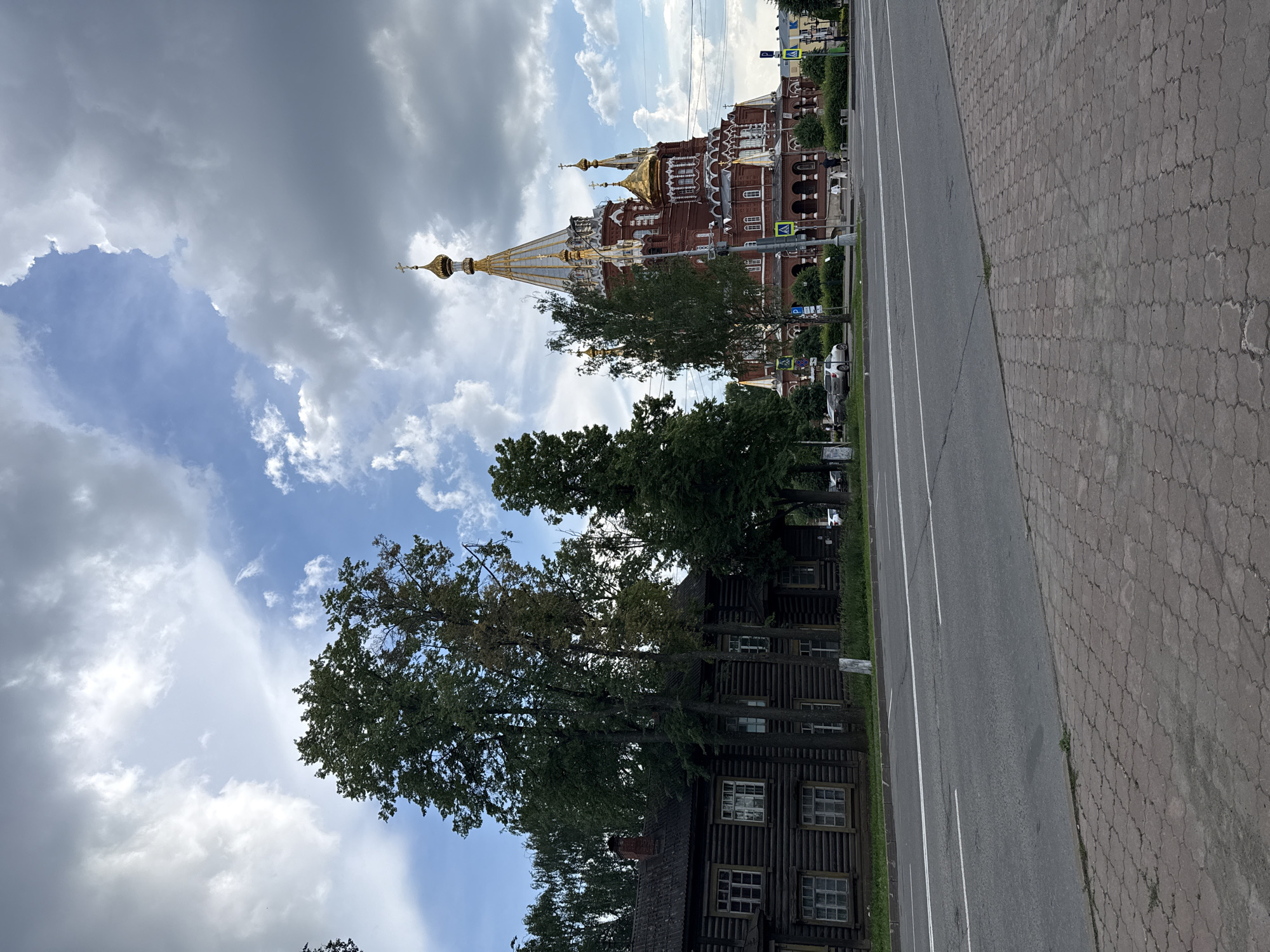 Afternoon scenes around Izhevsk's cathedrals and riverfront