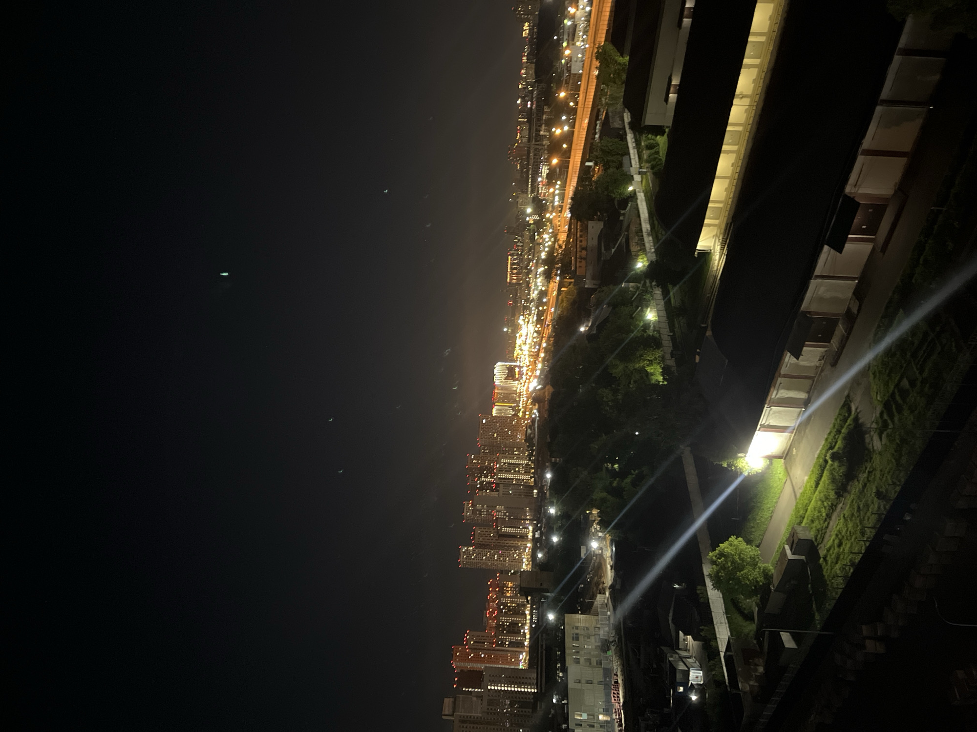 Moscow residential fringe at night, towers and construction zones