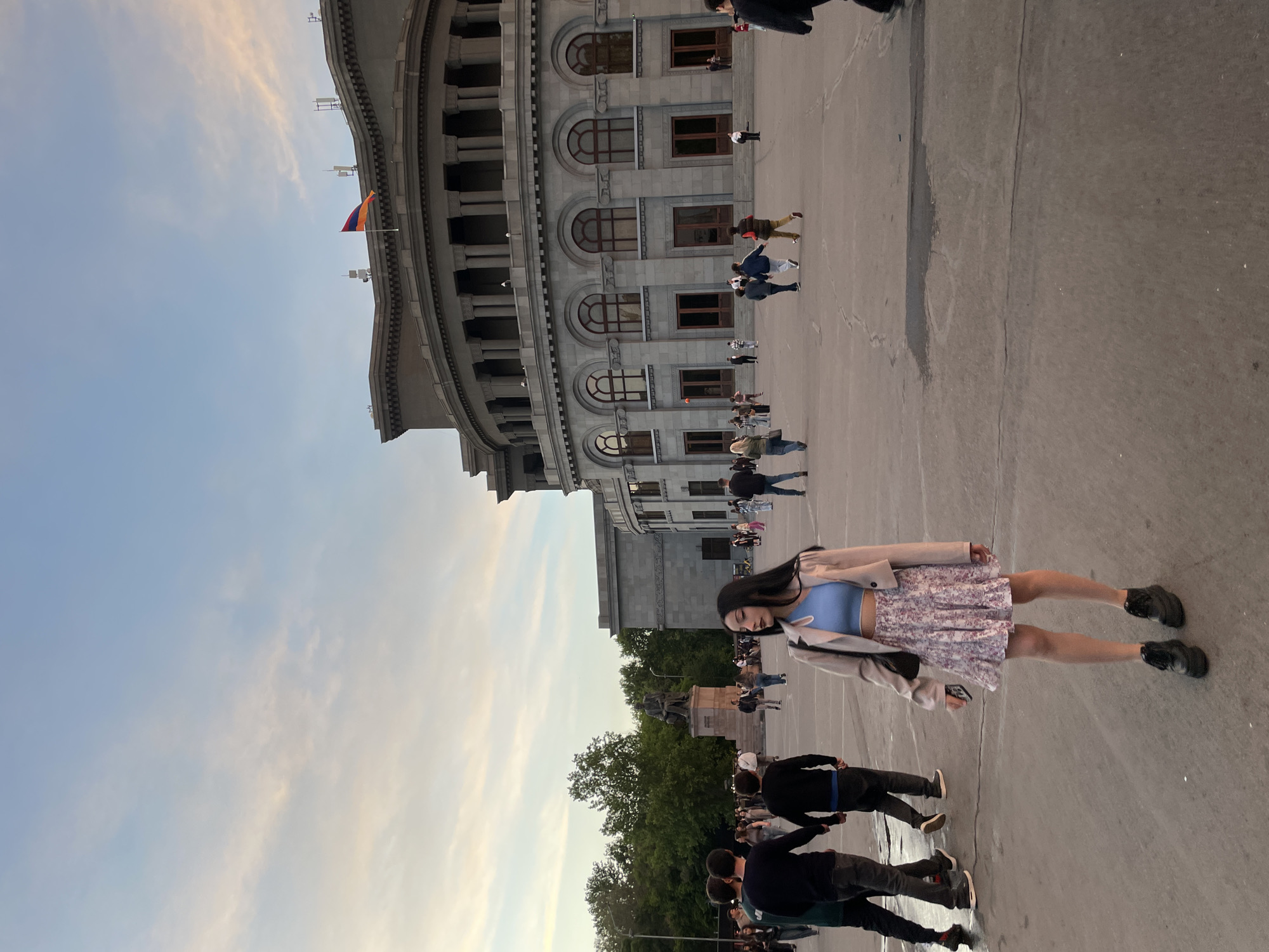 Evening street life documented across central Yerevan