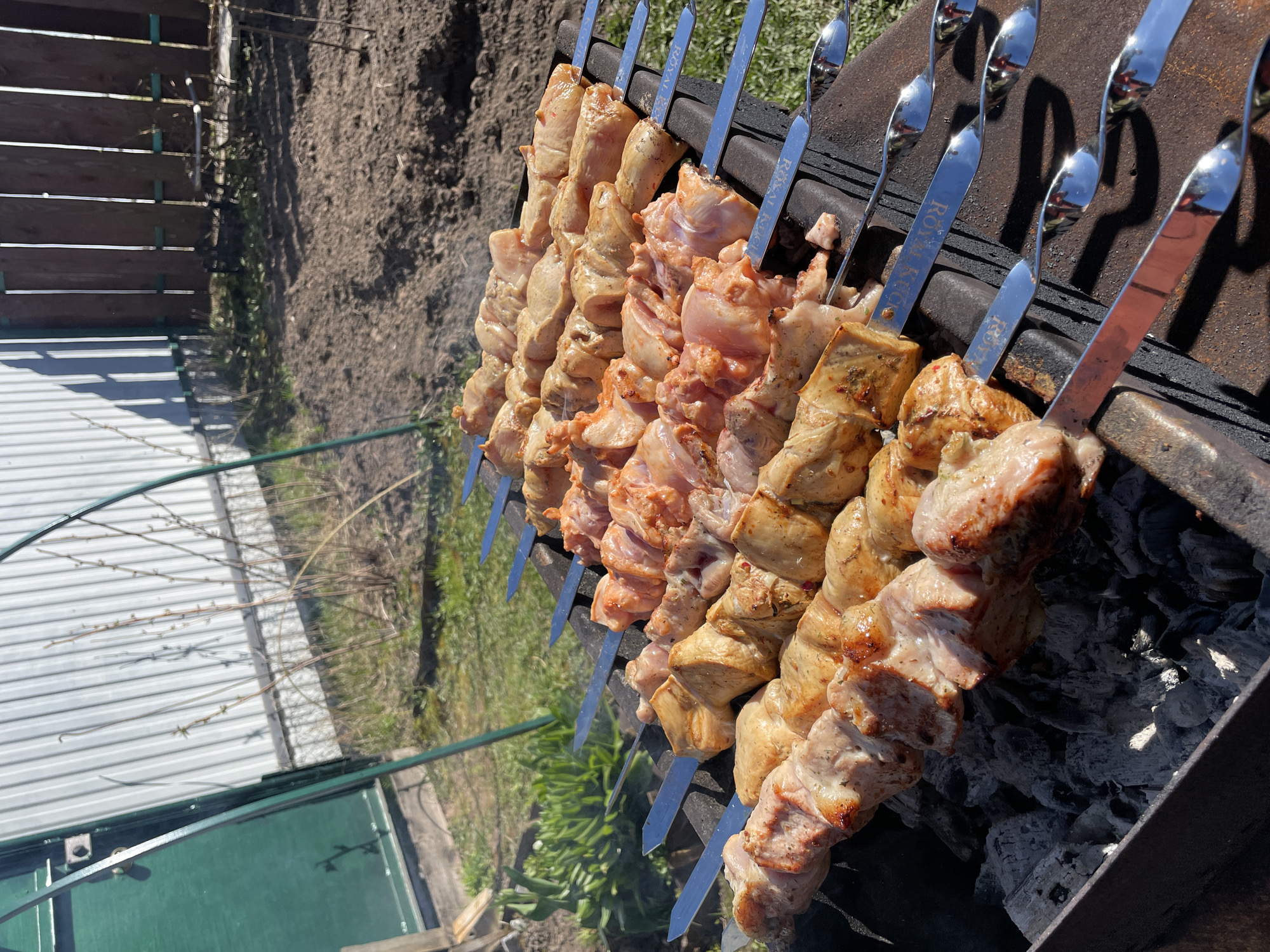 Spring barbecue and garden blooms documented in Chaikovsky, Russia