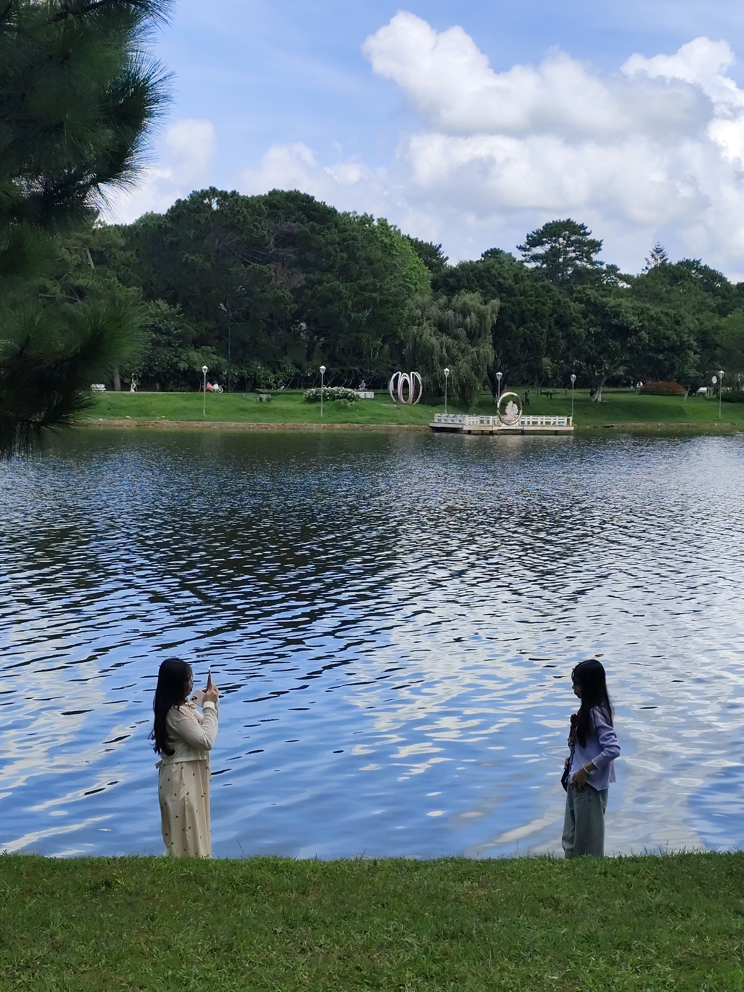 Locals and visitors hang out around Xuan Huong Lake, Da Lat