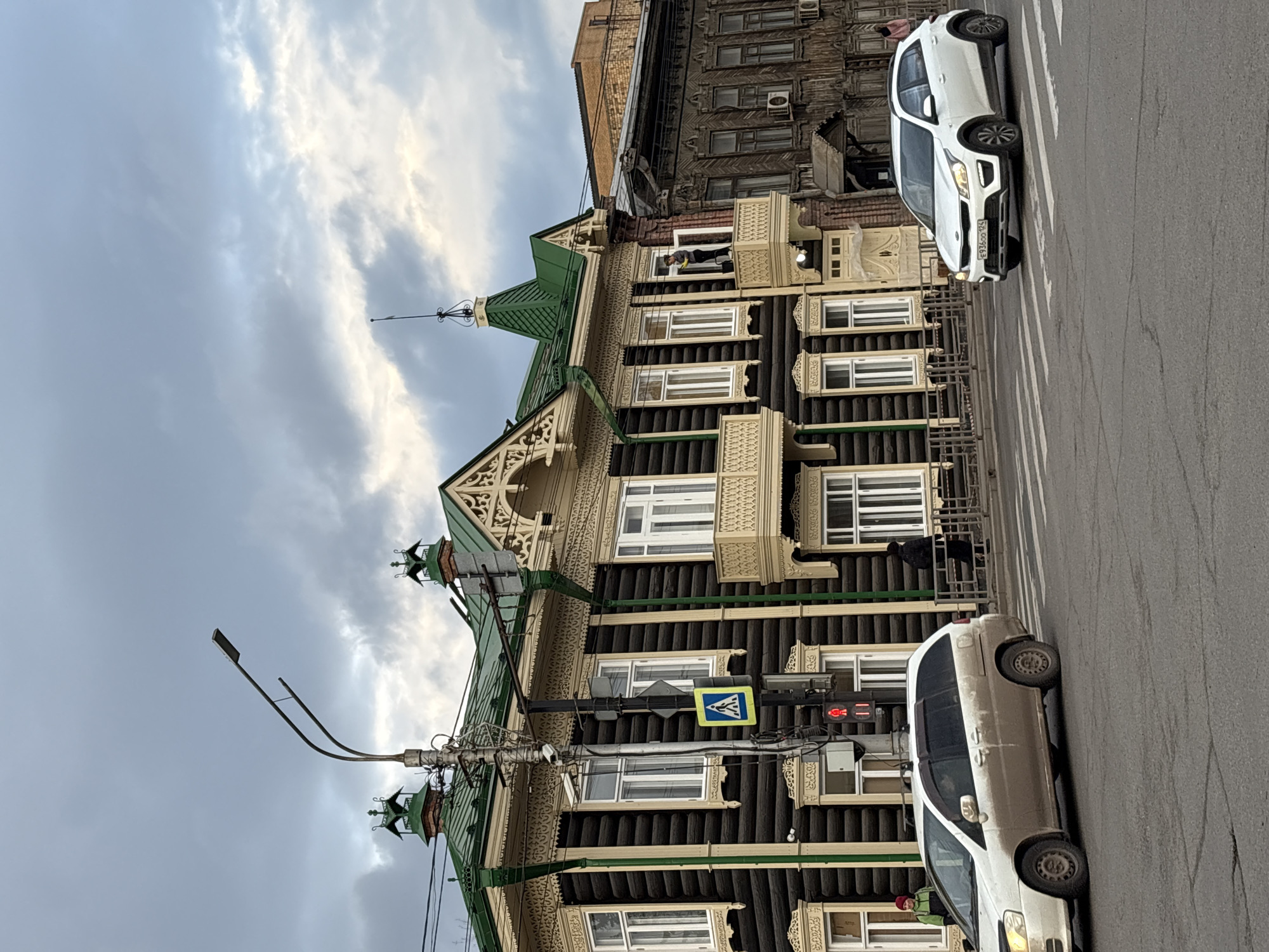 Krasnoyarsk street scenes and landmarks documented during morning hours